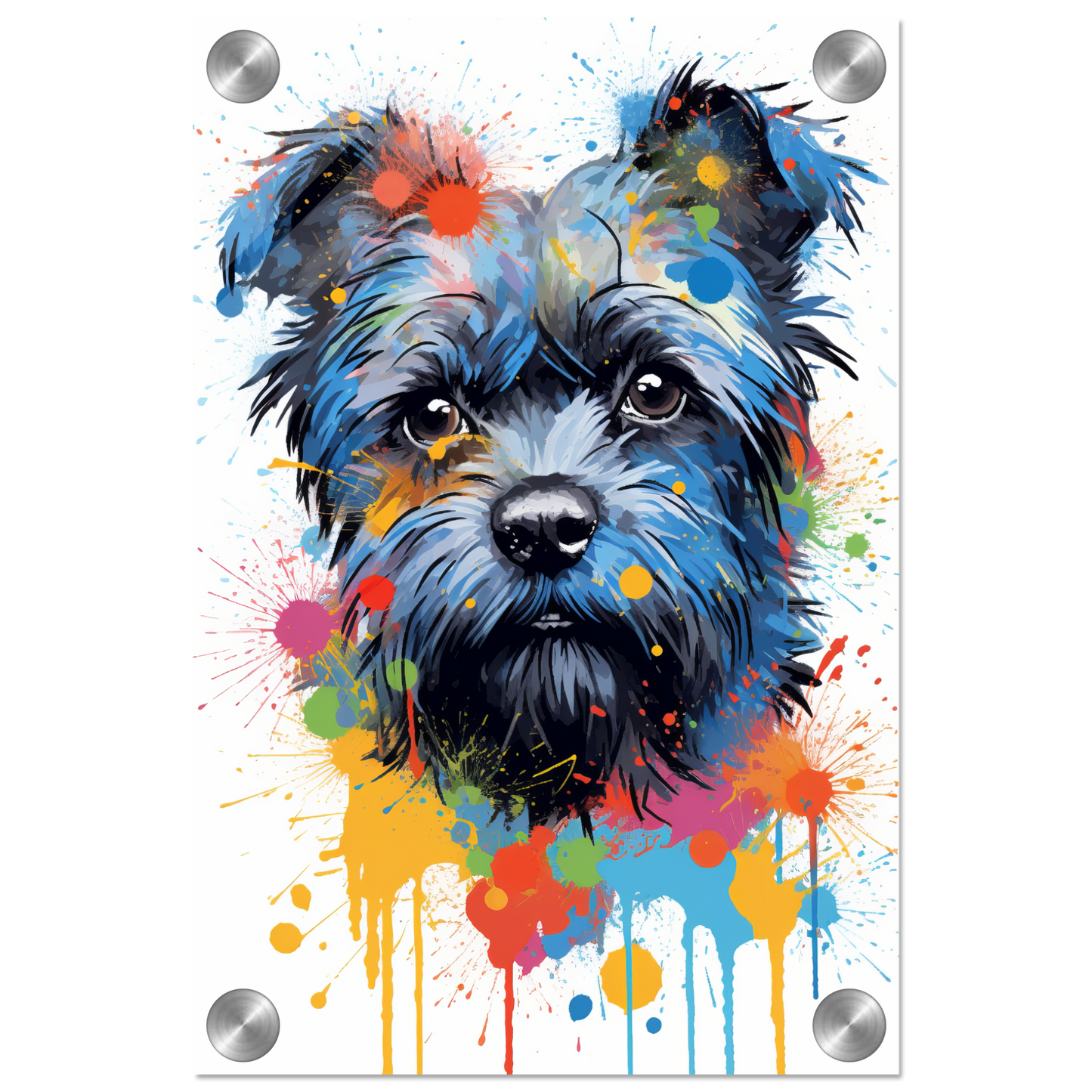 Monkey pinscher / Affenpinscher pop art (DOG269)