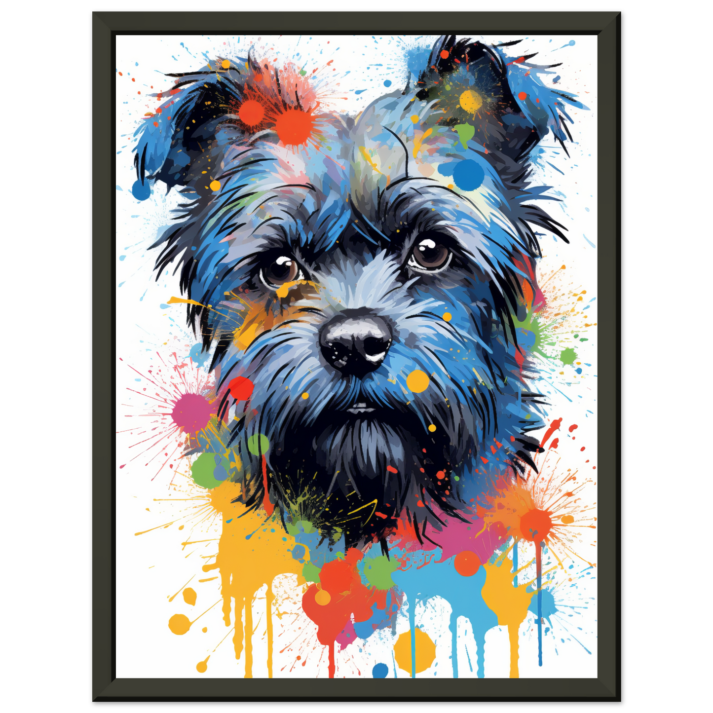Monkey pinscher / Affenpinscher pop art (DOG269)
