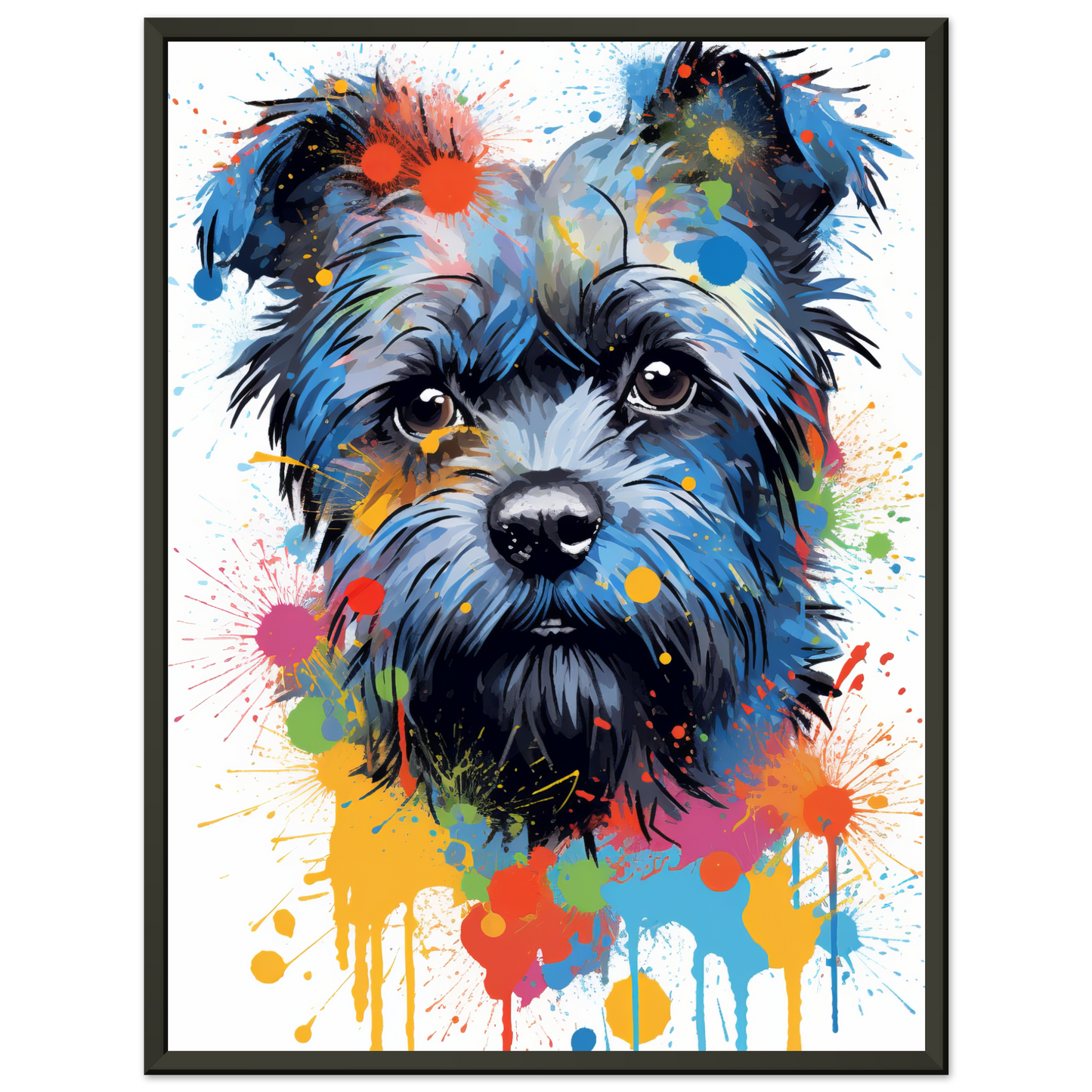 Monkey pinscher / Affenpinscher pop art (DOG269)