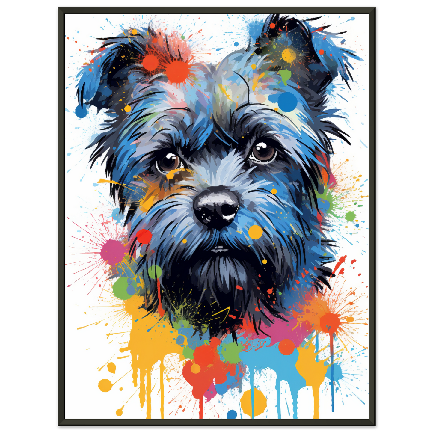 Monkey pinscher / Affenpinscher pop art (DOG269)