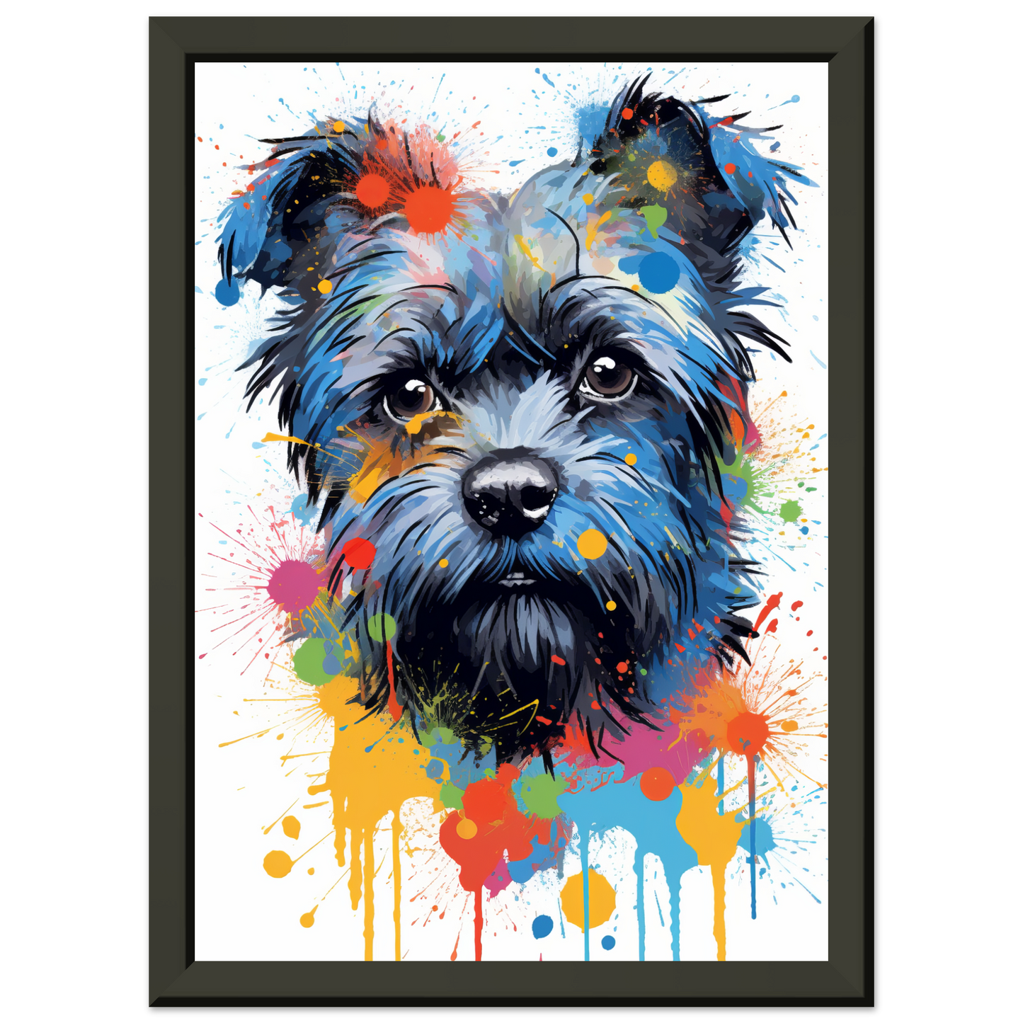 Monkey pinscher / Affenpinscher pop art (DOG269)