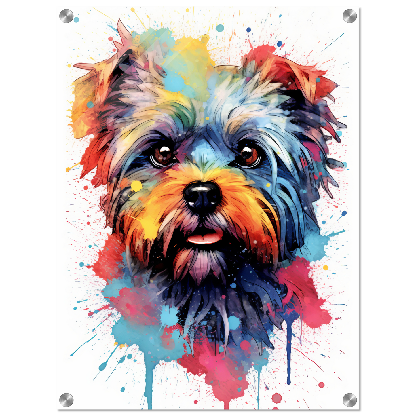 Monkey pinscher / Affenpinscher pop art (DOG270)