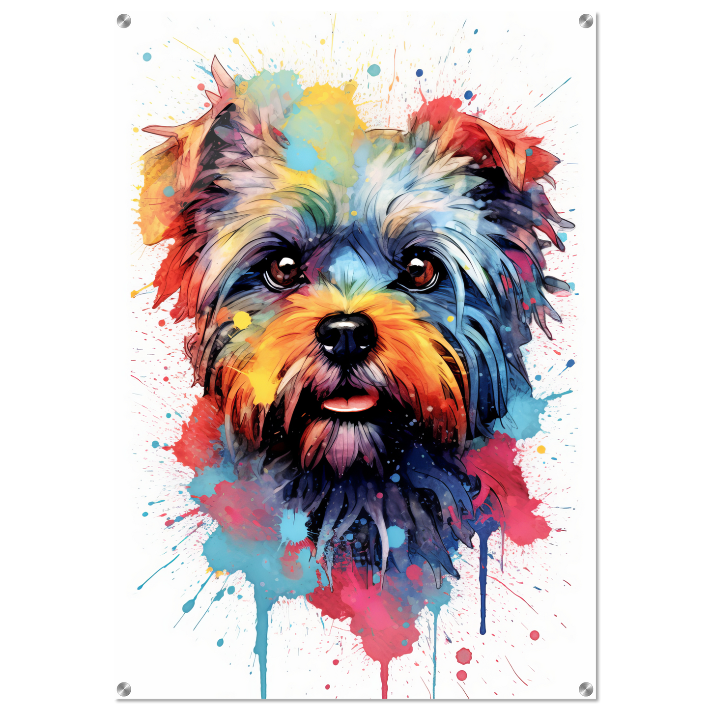 Monkey pinscher / Affenpinscher pop art (DOG270)