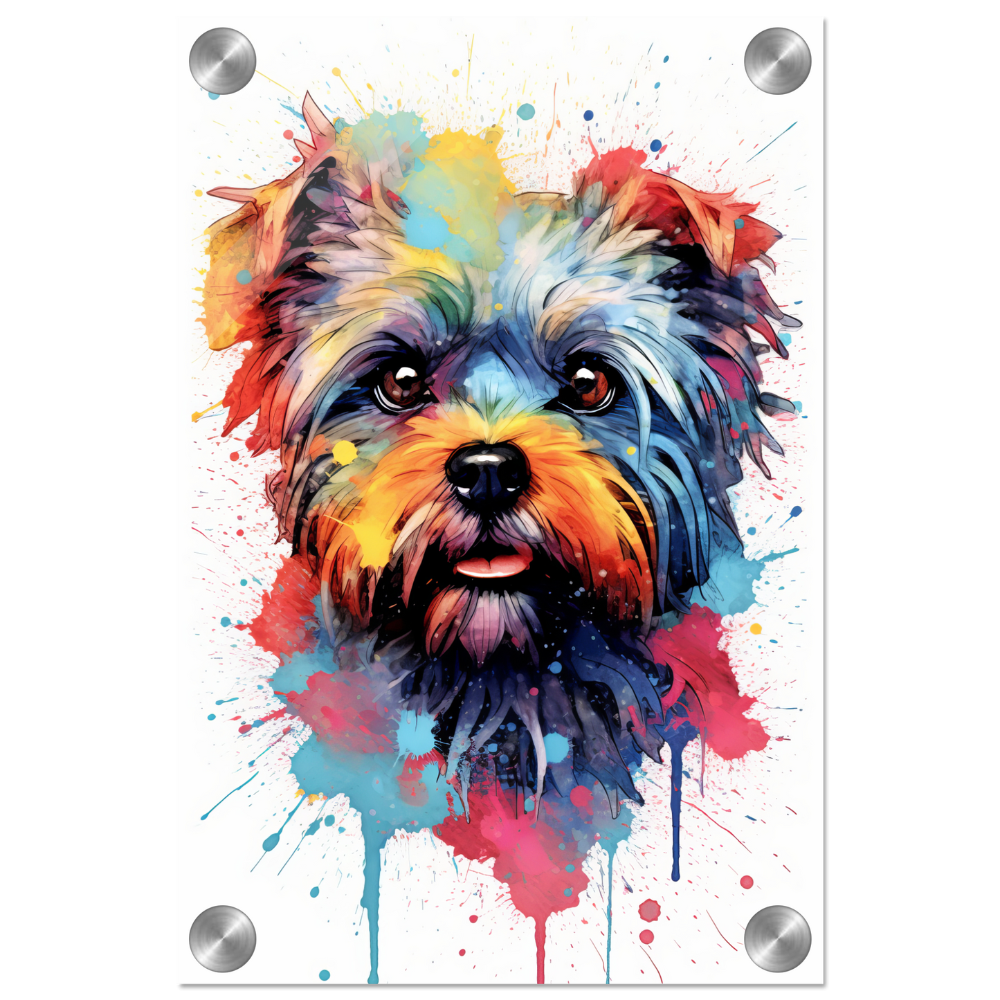 Monkey pinscher / Affenpinscher pop art (DOG270)