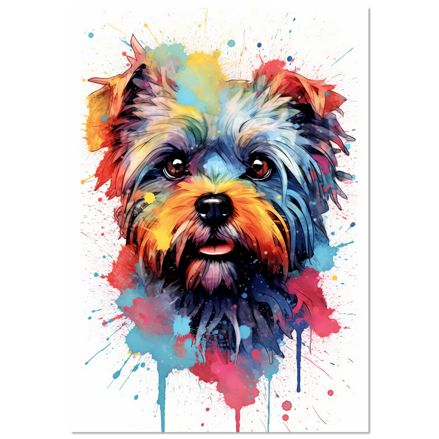 Monkey pinscher / Affenpinscher pop art (DOG270)