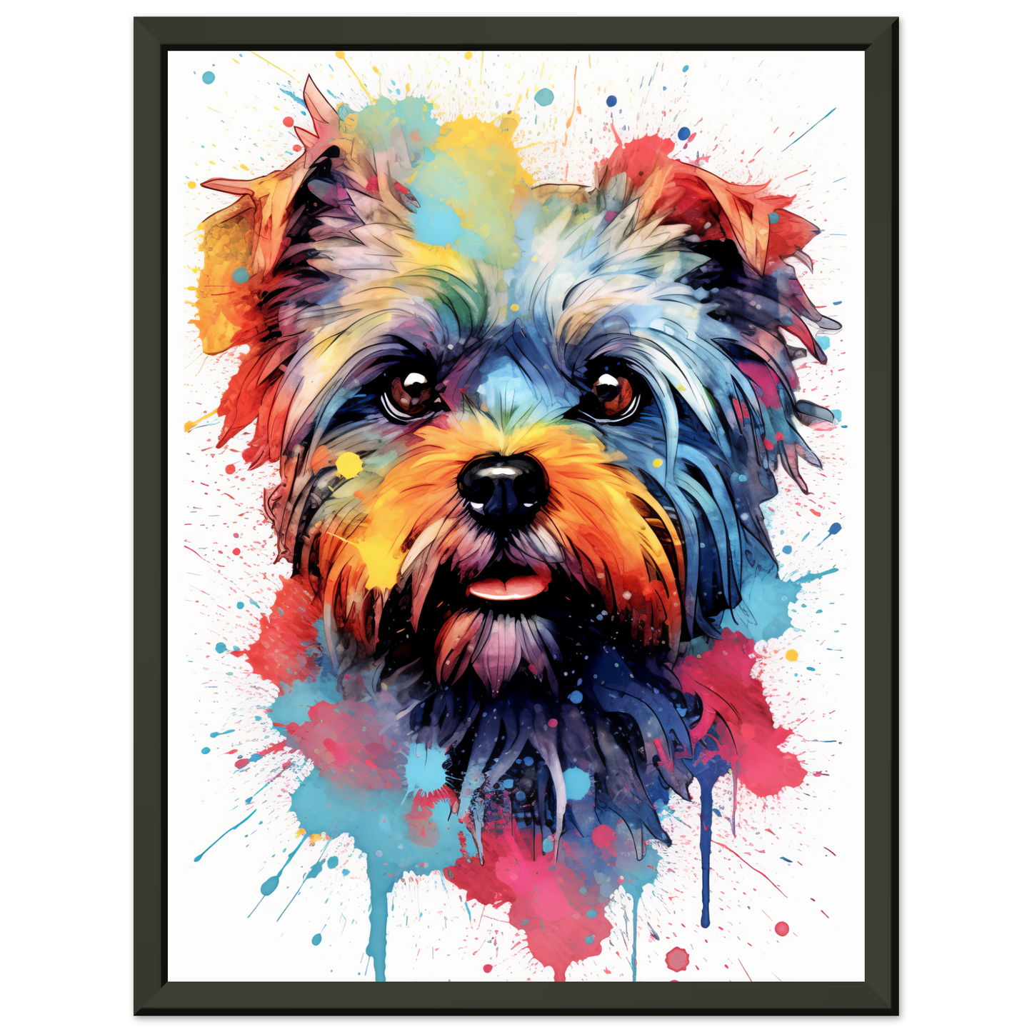 Monkey pinscher / Affenpinscher pop art (DOG270)