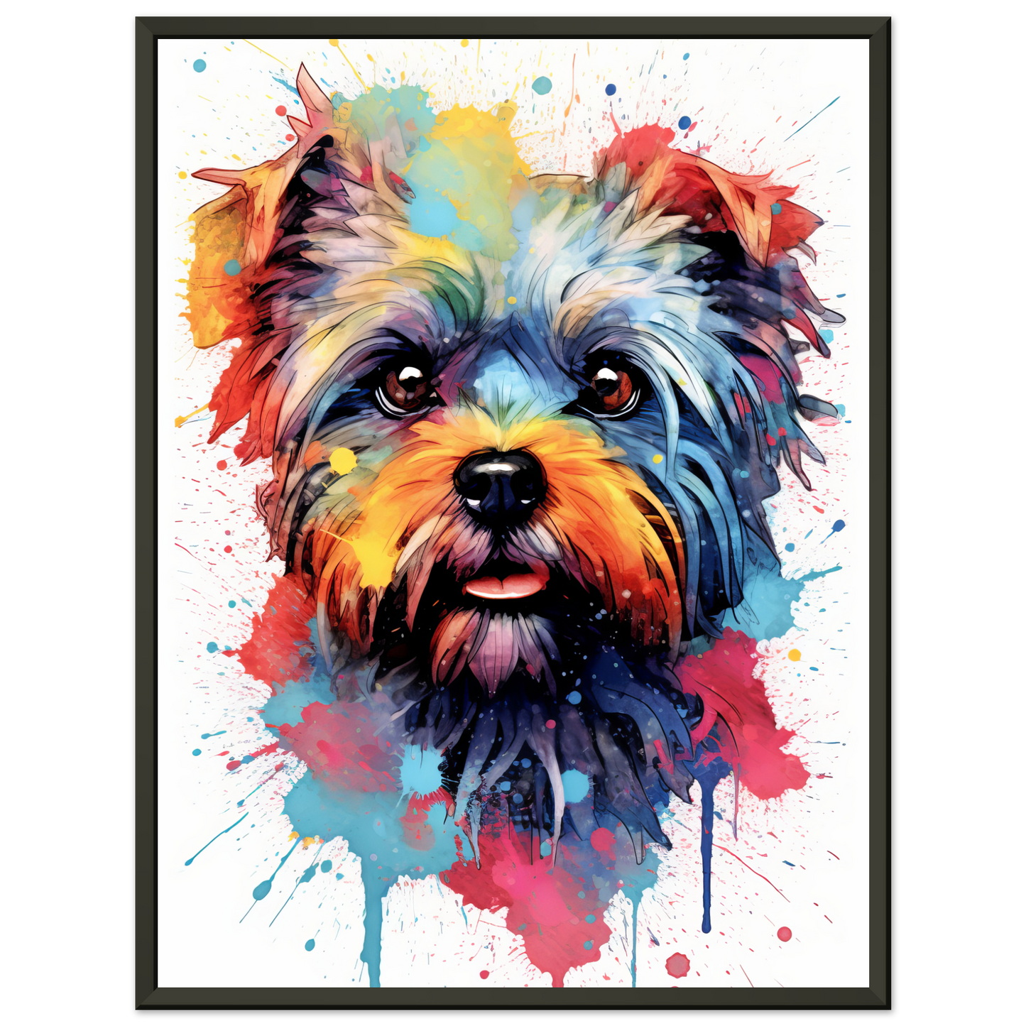 Monkey pinscher / Affenpinscher pop art (DOG270)