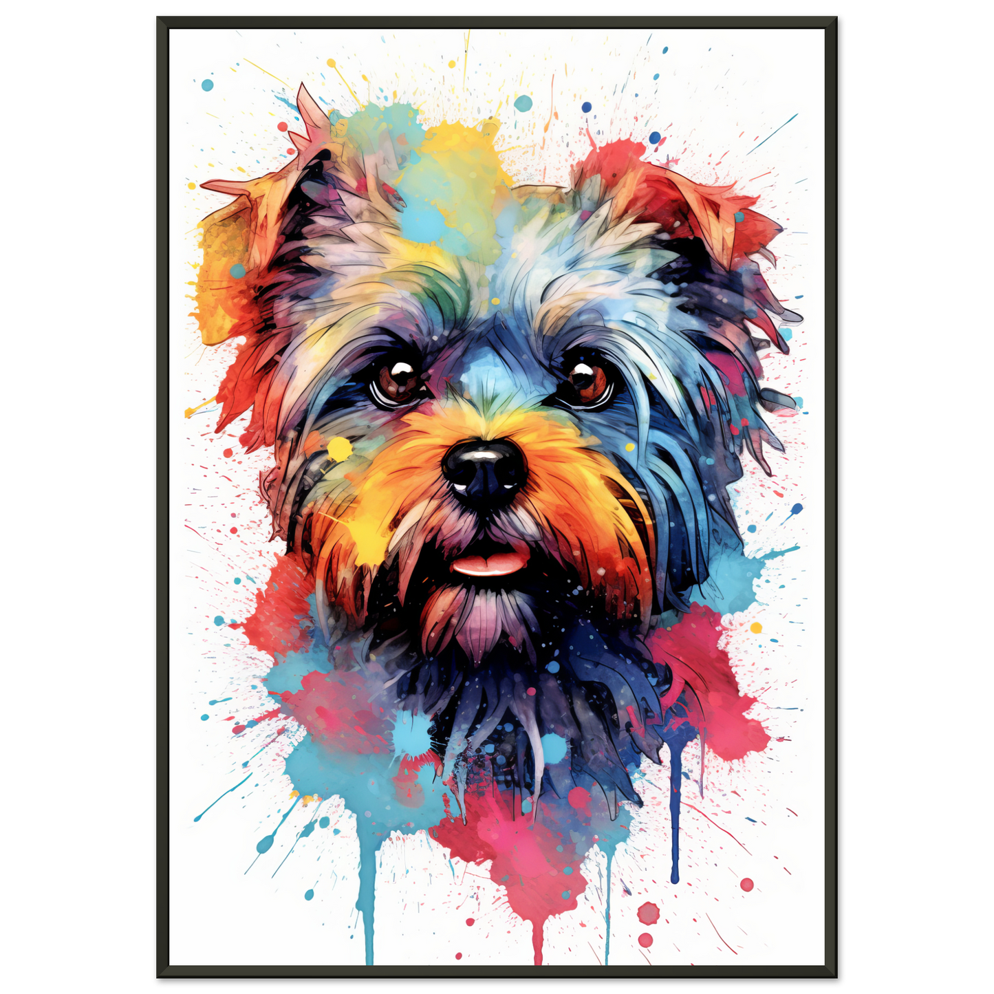 Monkey pinscher / Affenpinscher pop art (DOG270)