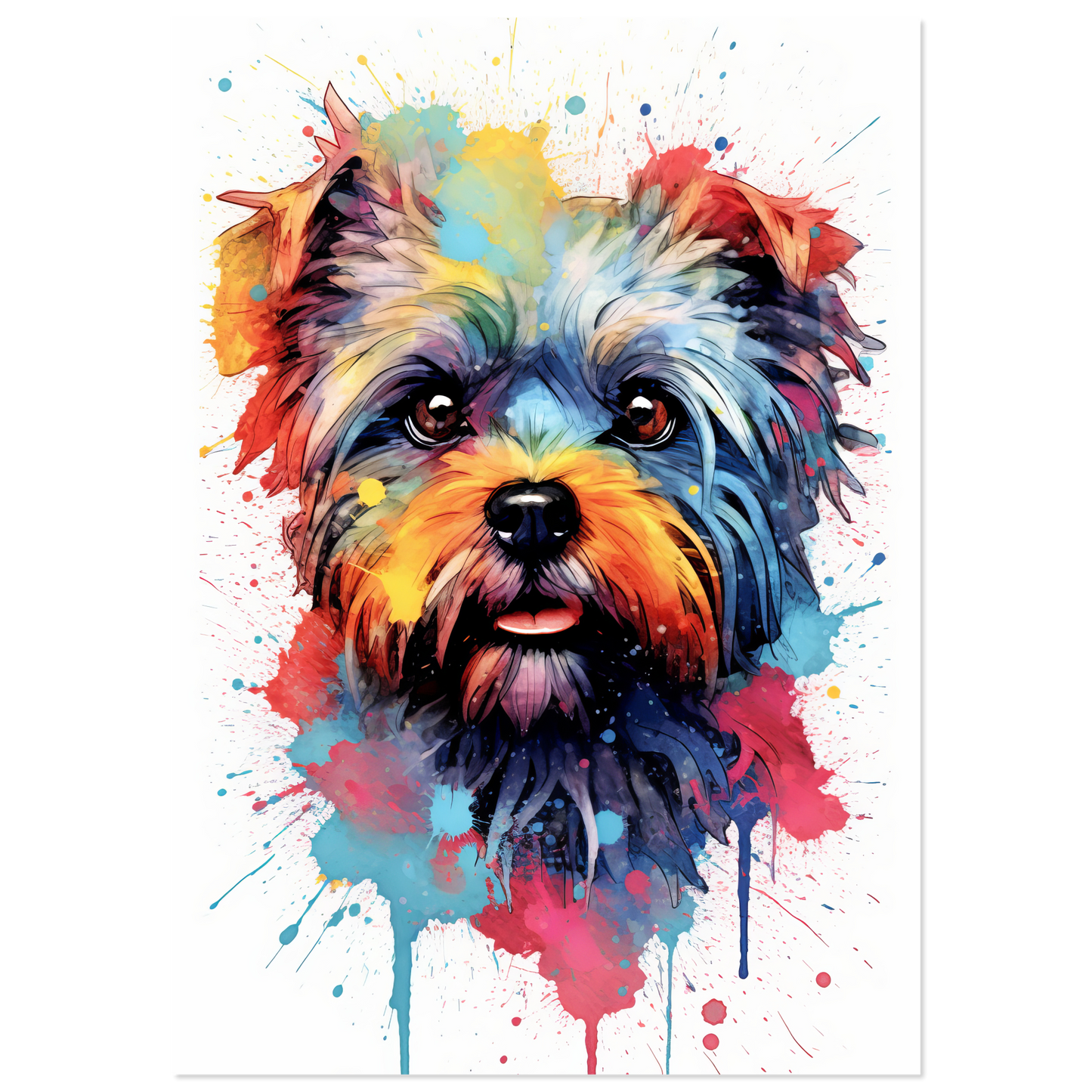 Monkey pinscher / Affenpinscher pop art (DOG270)