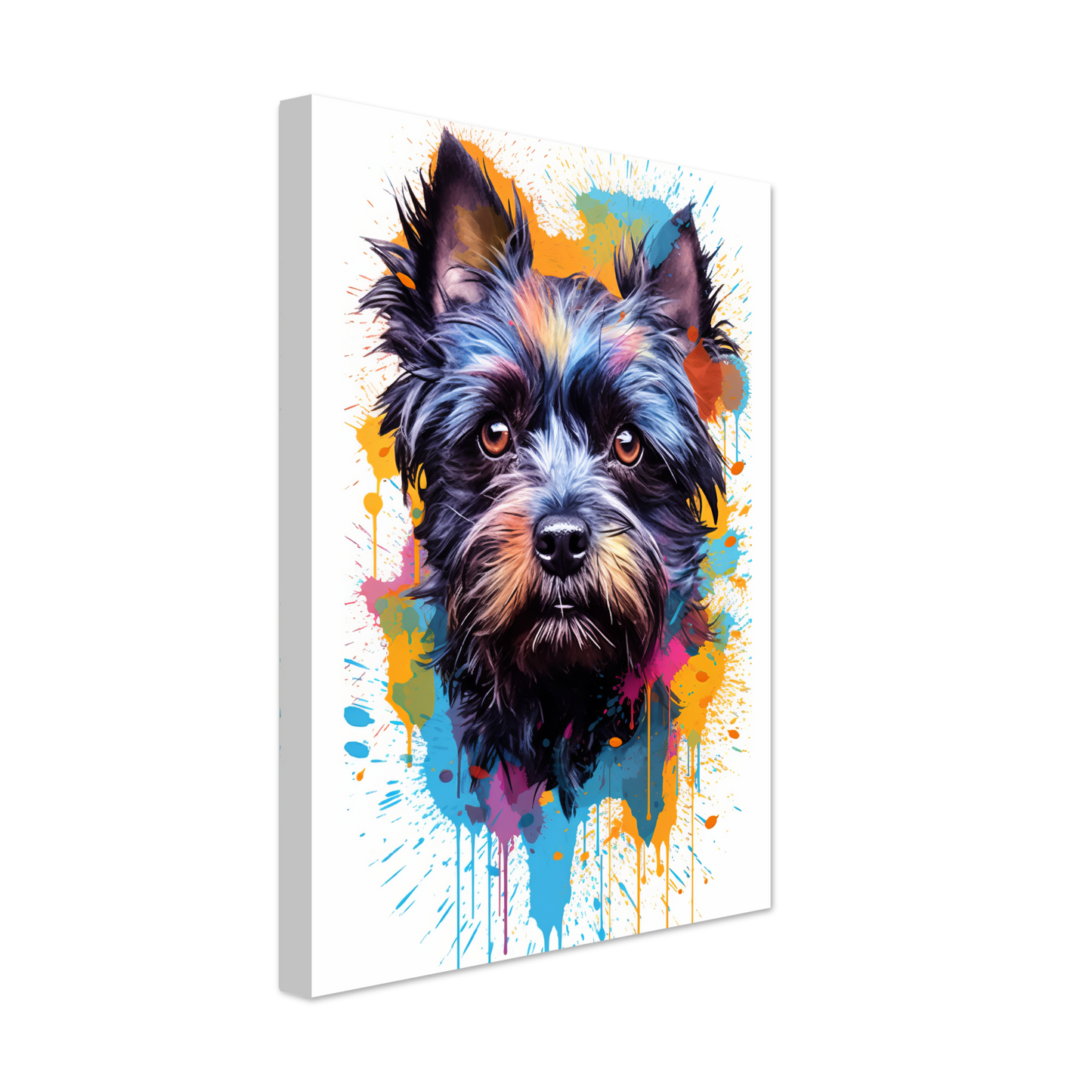 Monkey pinscher / Affenpinscher pop art (DOG271)