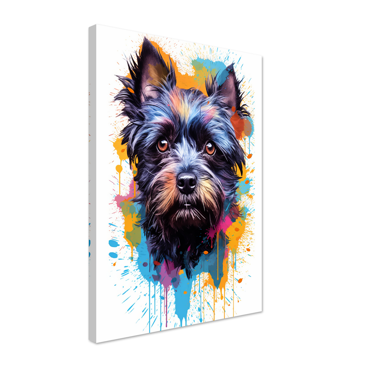 Monkey pinscher / Affenpinscher pop art (DOG271)
