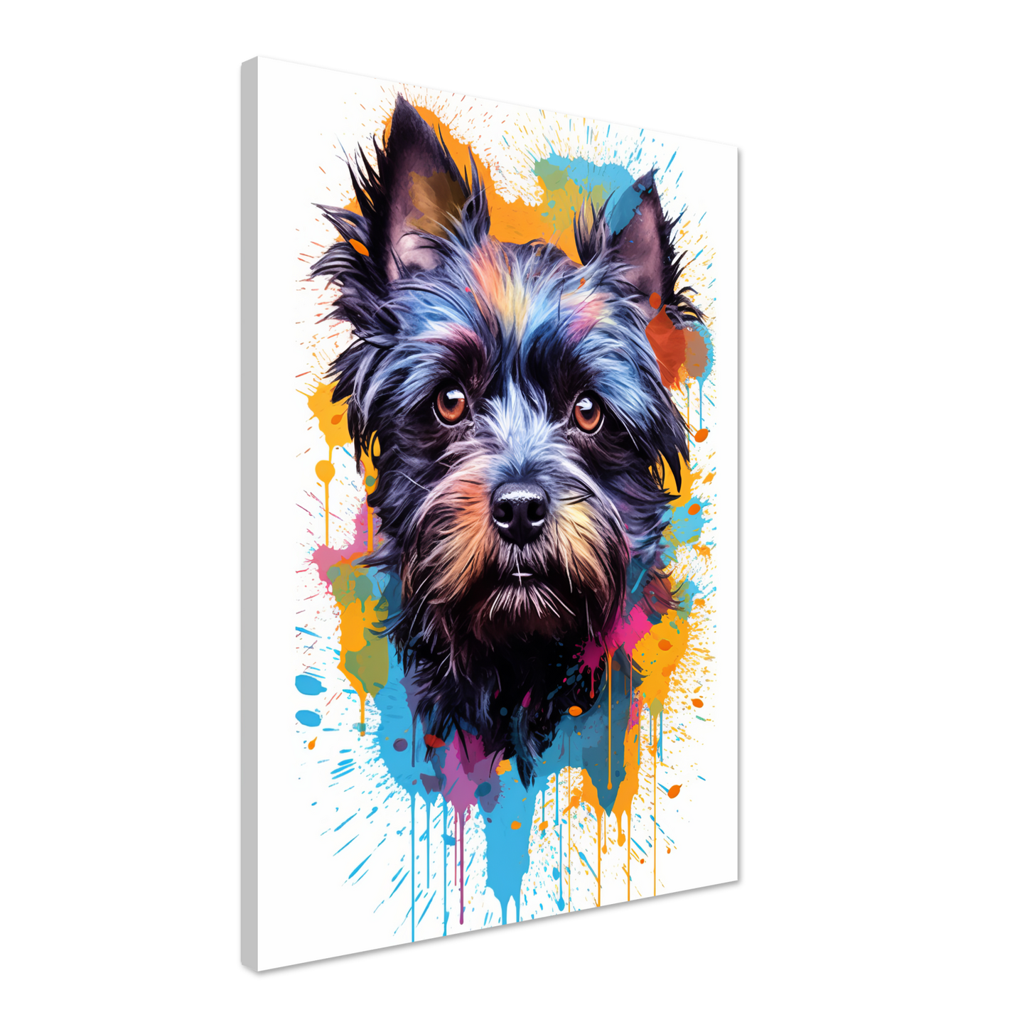 Monkey pinscher / Affenpinscher pop art (DOG271)