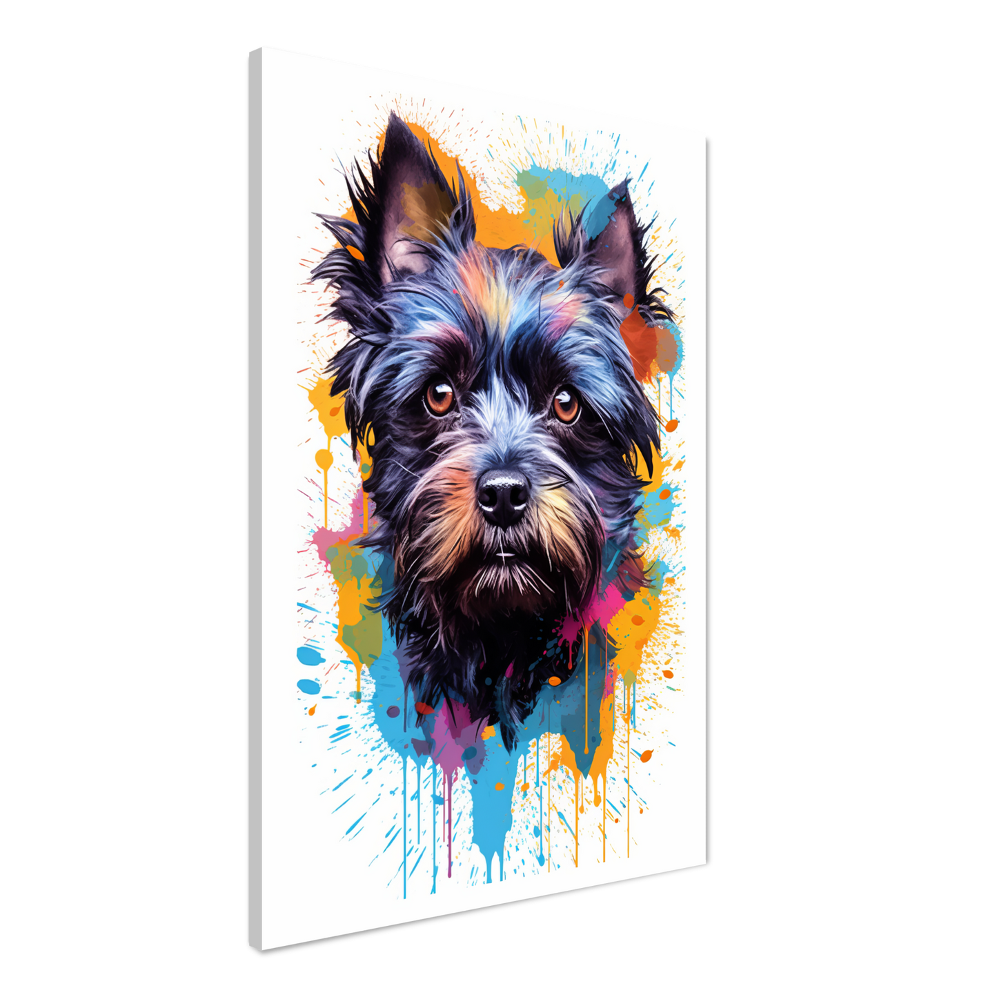 Monkey pinscher / Affenpinscher pop art (DOG271)