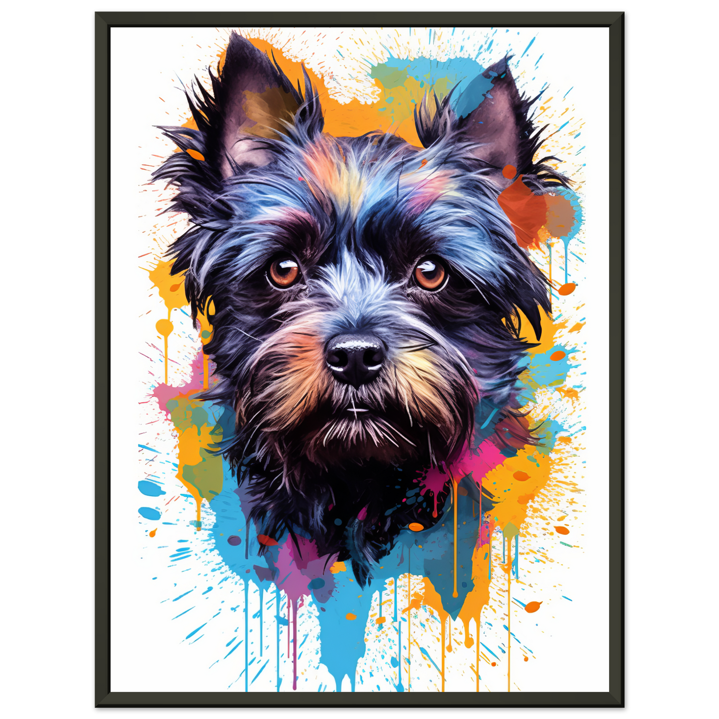 Monkey pinscher / Affenpinscher pop art (DOG271)