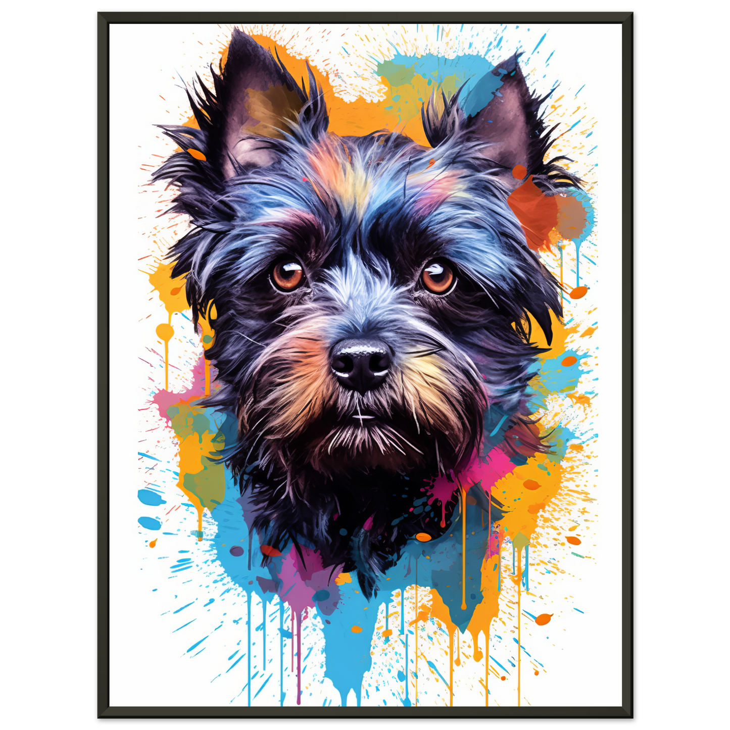 Monkey pinscher / Affenpinscher pop art (DOG271)