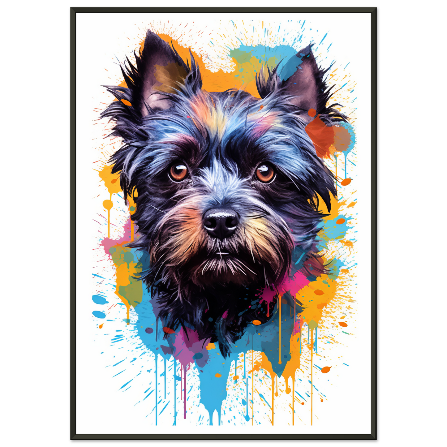 Monkey pinscher / Affenpinscher pop art (DOG271)
