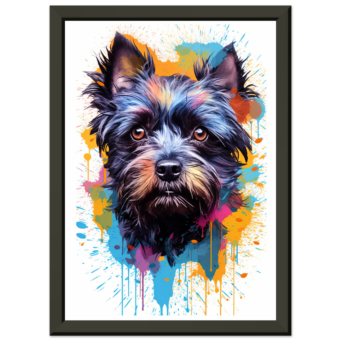 Monkey pinscher / Affenpinscher pop art (DOG271)
