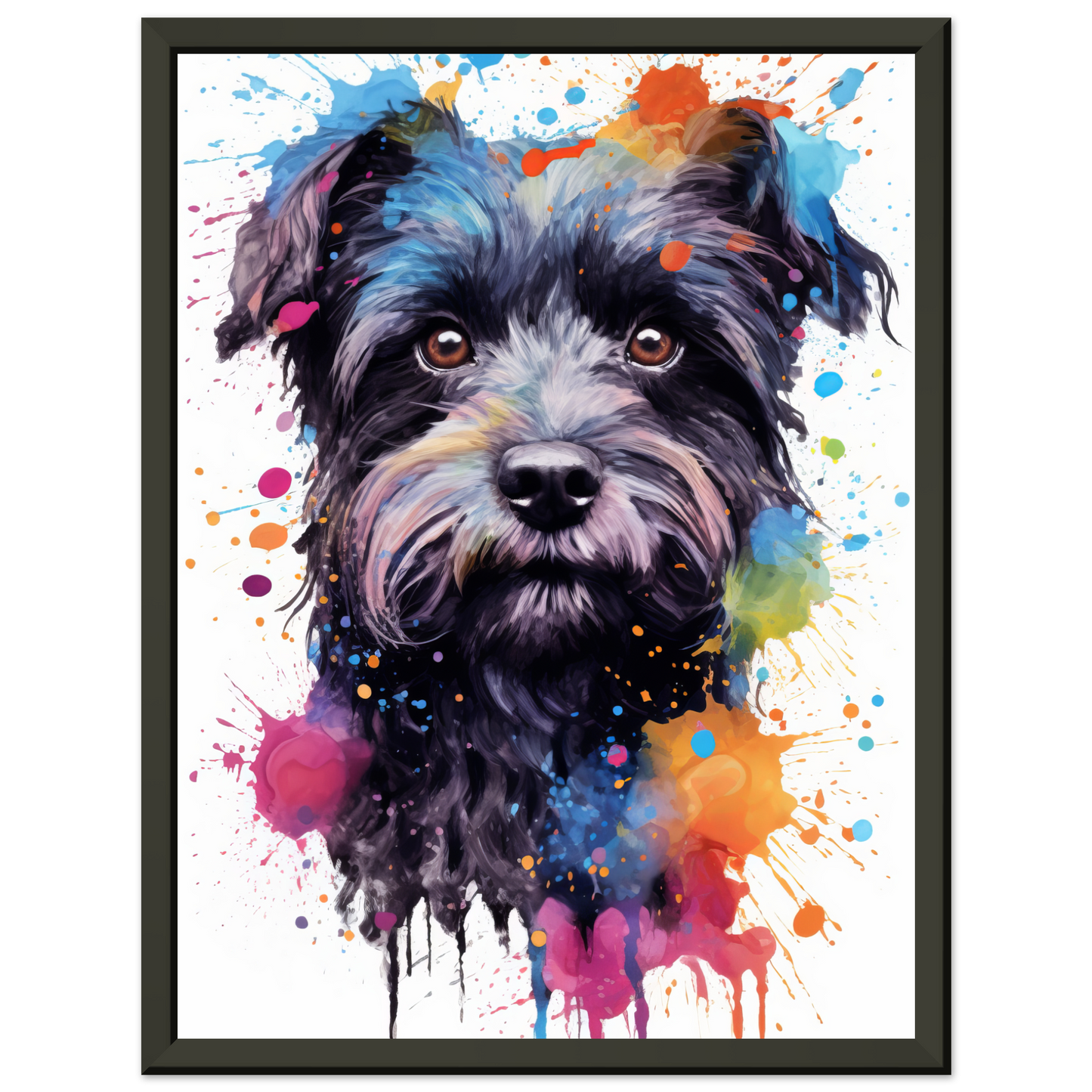 Monkey pinscher / Affenpinscher pop art (DOG272)