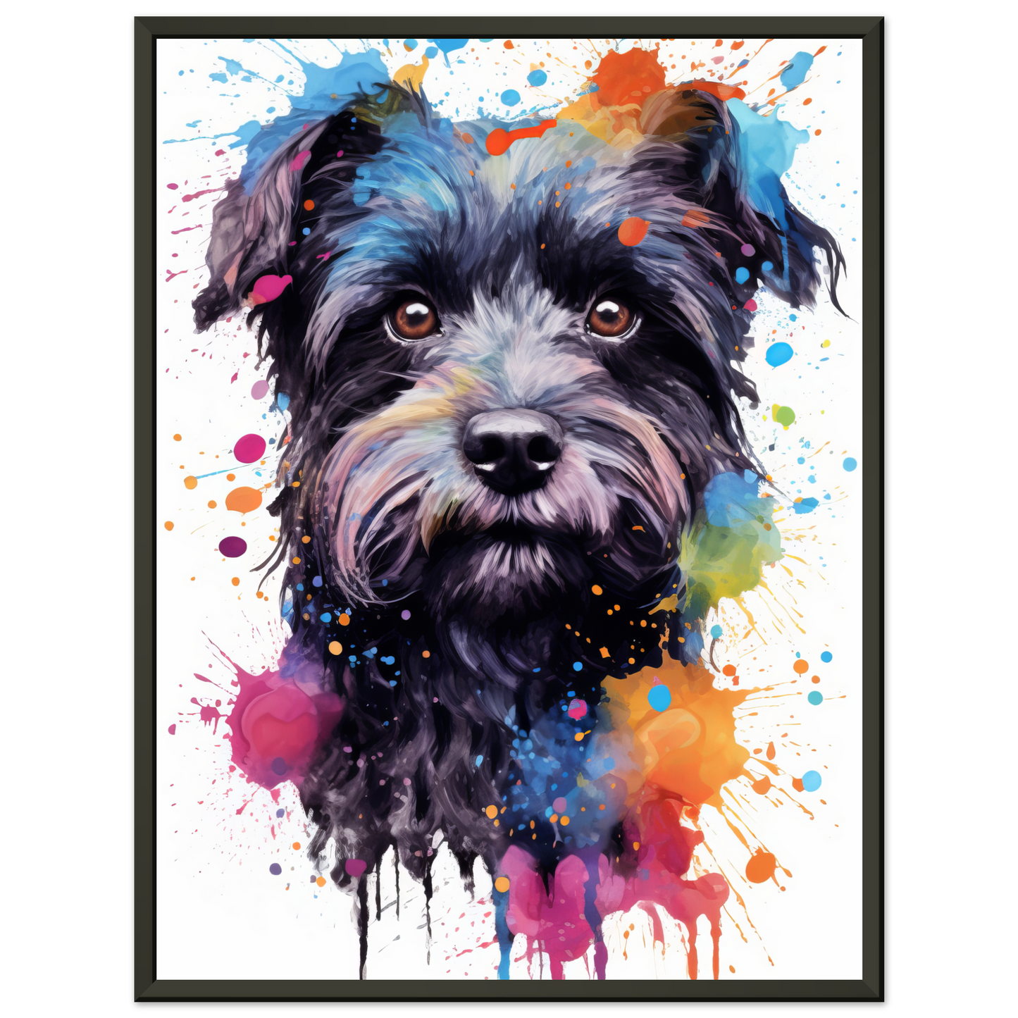 Monkey pinscher / Affenpinscher pop art (DOG272)