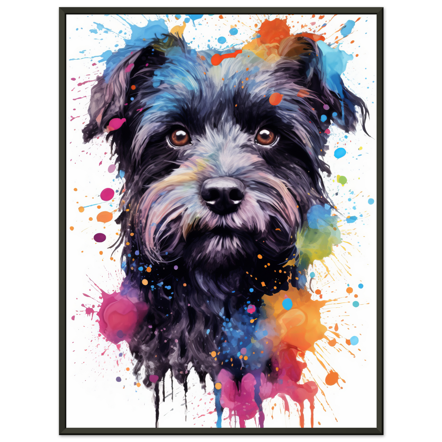 Monkey pinscher / Affenpinscher pop art (DOG272)