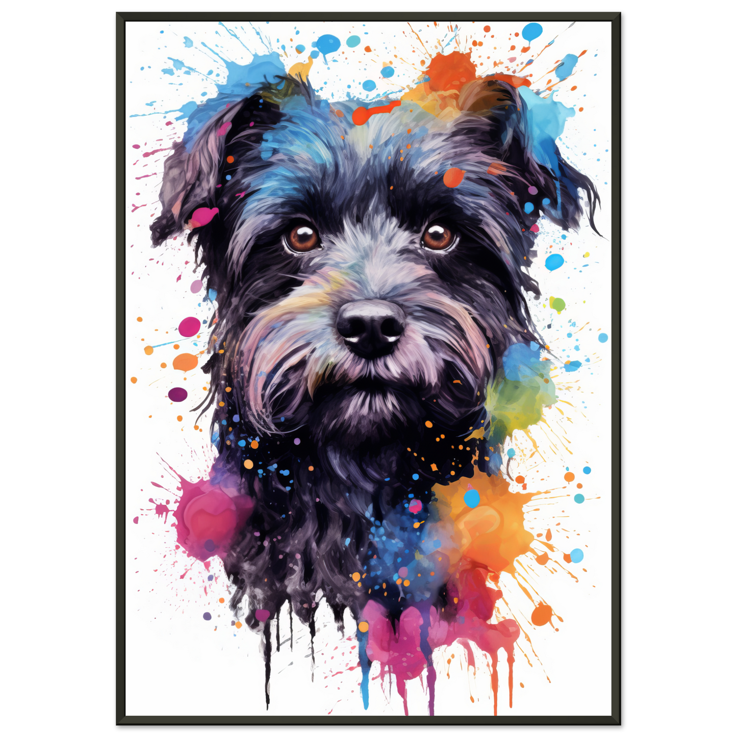 Monkey pinscher / Affenpinscher pop art (DOG272)