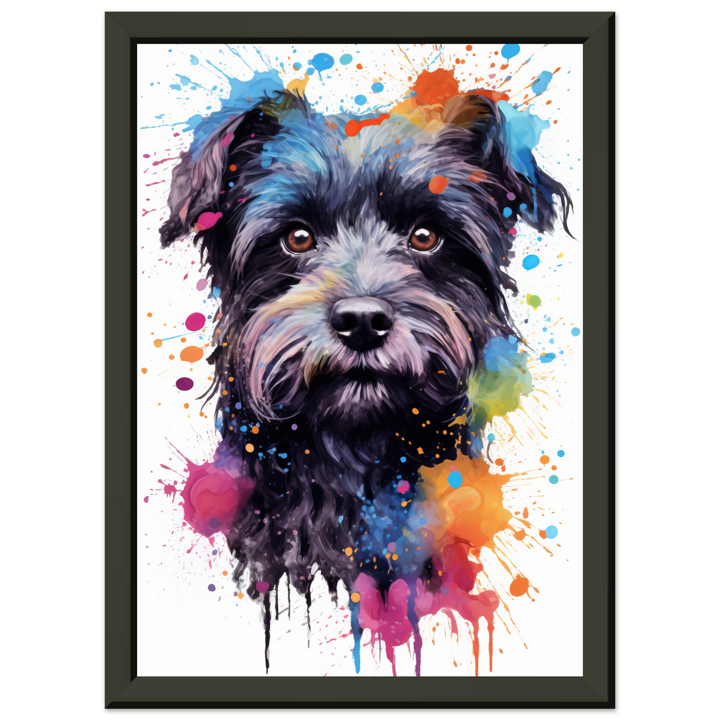 Monkey pinscher / Affenpinscher pop art (DOG272)