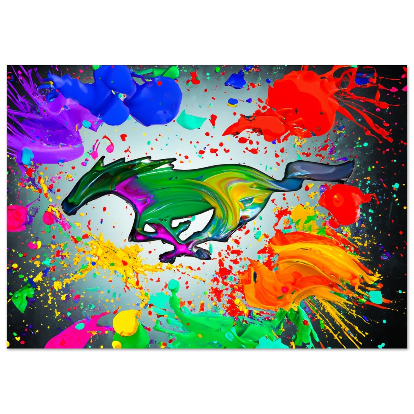 Ford Mustang Running Pony Logo Emblem Pop-Art (MUSTANG21)