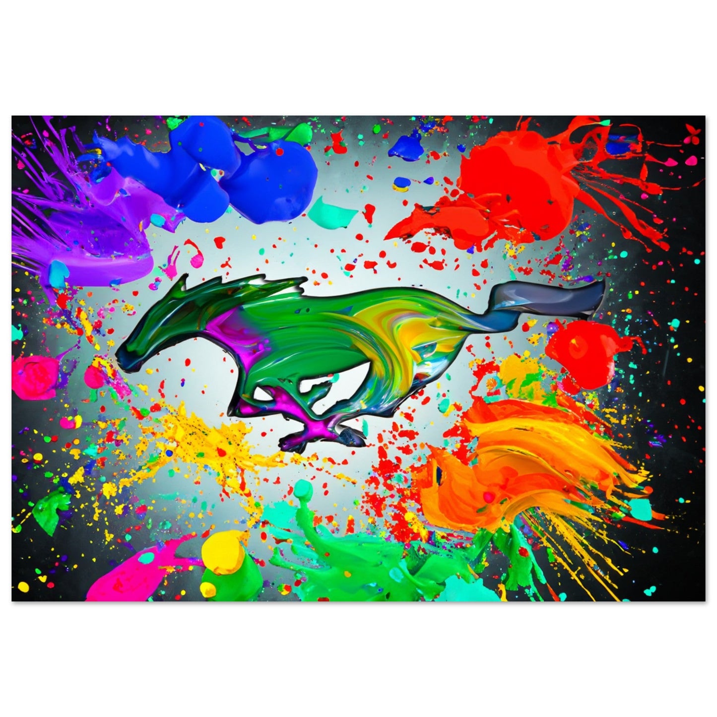 Ford Mustang Running Pony Logo Emblem Pop-Art (MUSTANG21)