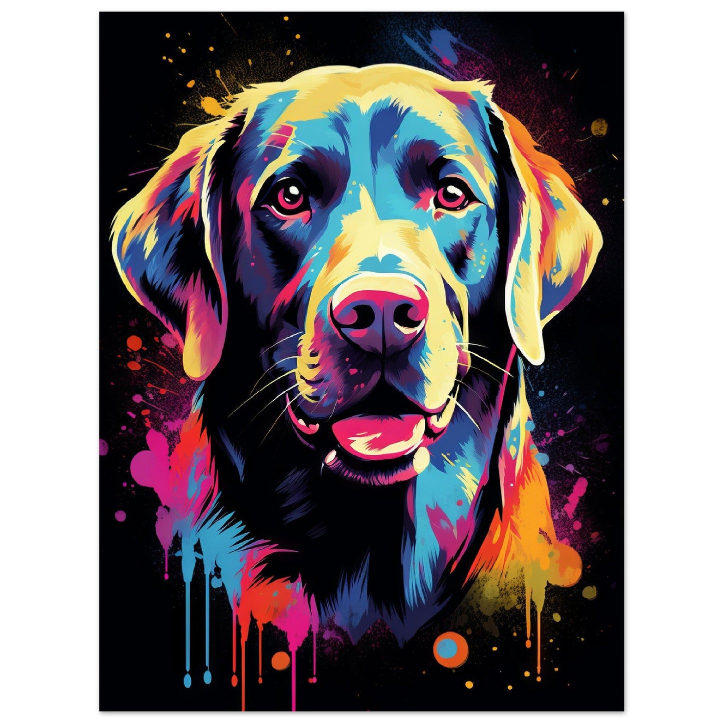 Labrador Hund Pop-Art (DOG01)