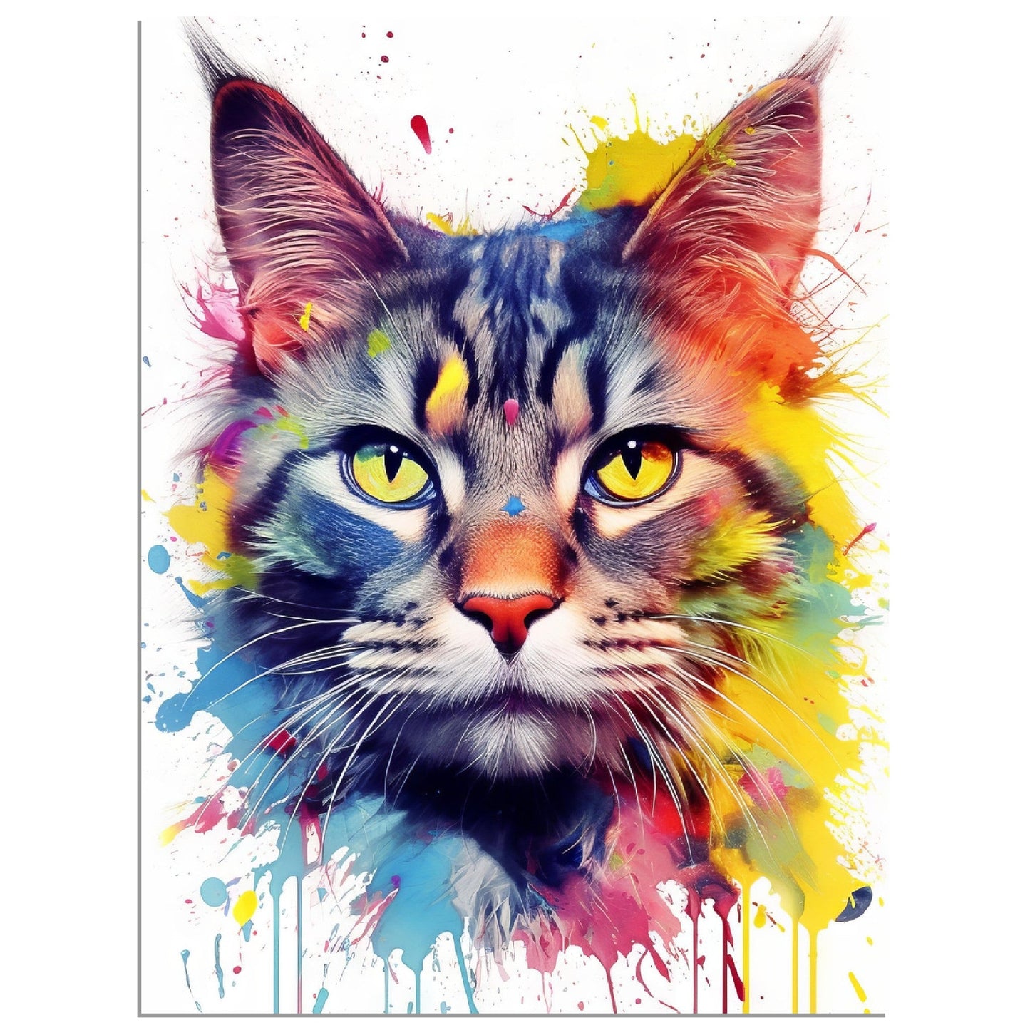 Domestic cat pop art (CAT06)
