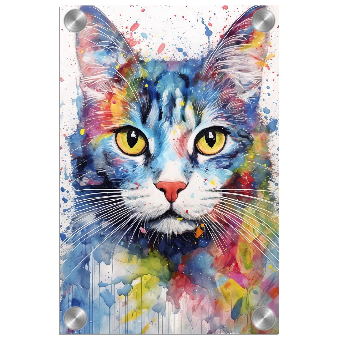Domestic cat pop art (CAT05)