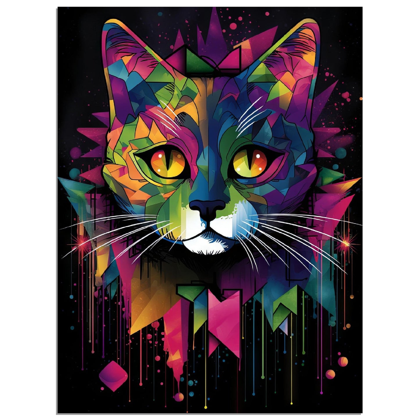 Domestic cat pop art (CAT03)