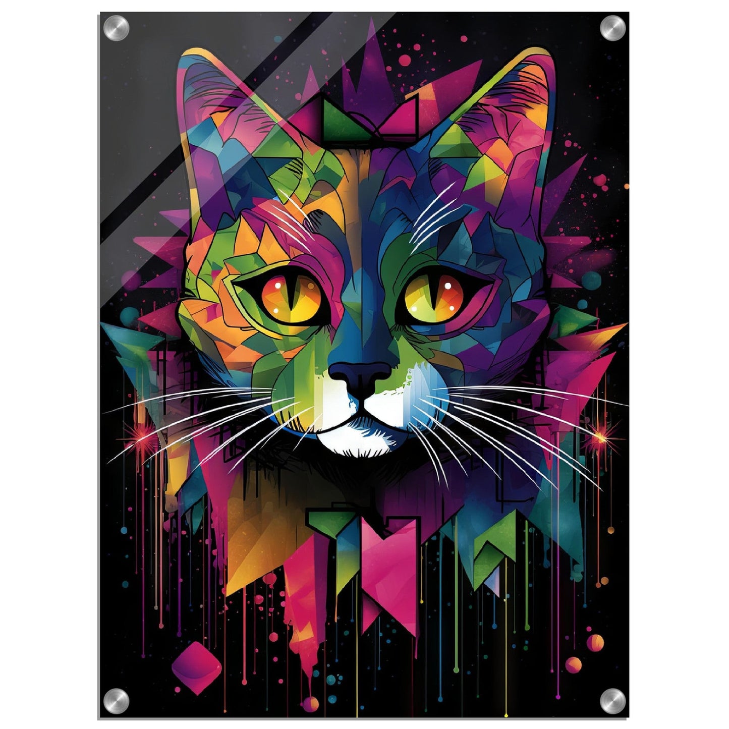 Domestic cat pop art (CAT03)