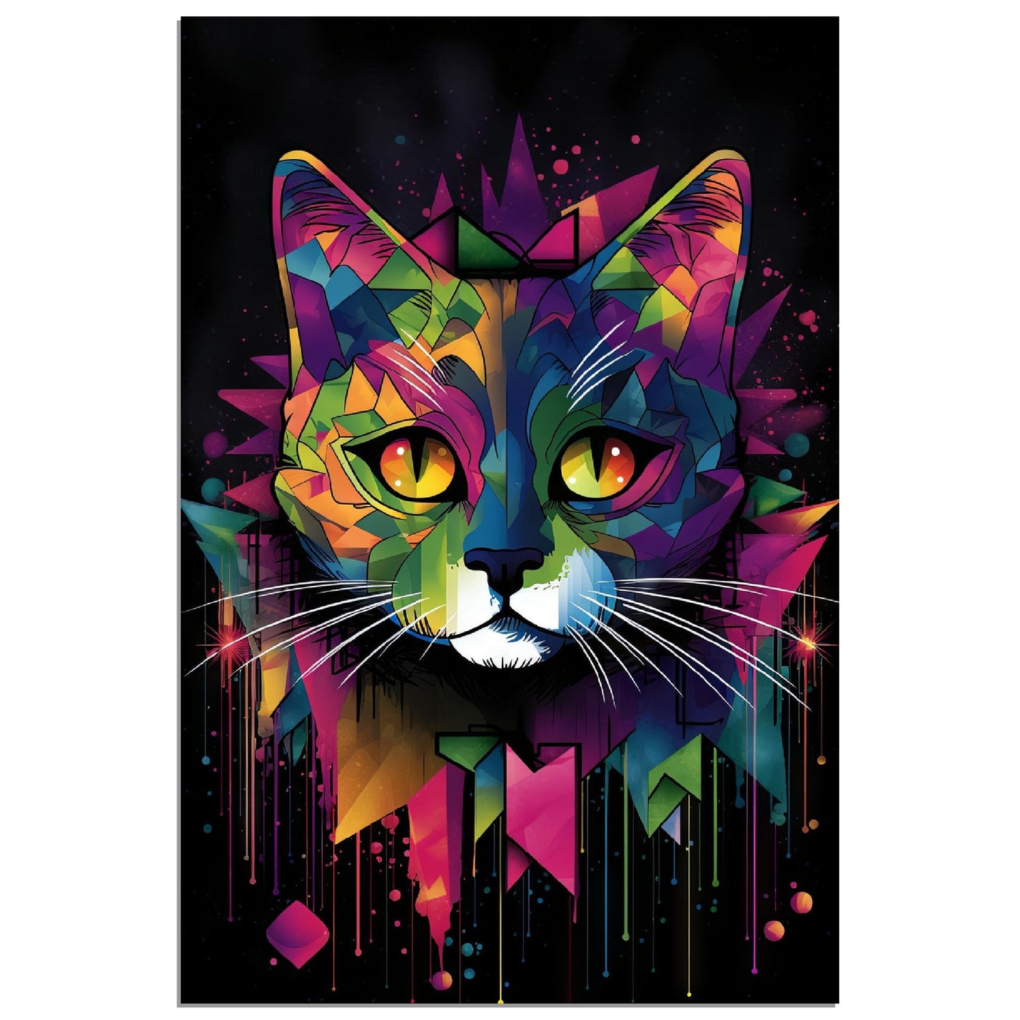 Domestic cat pop art (CAT03)