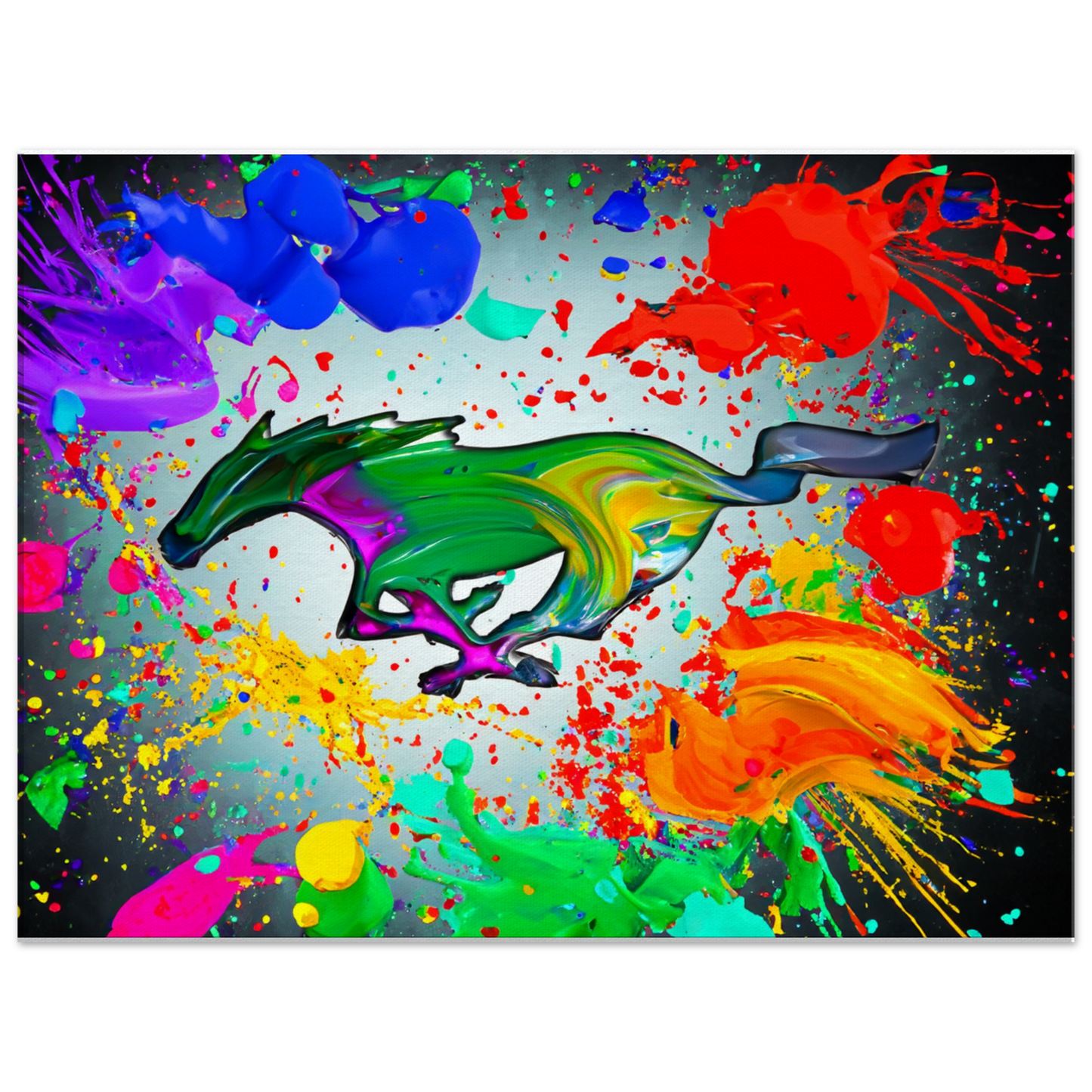 Ford Mustang Running Pony Logo Emblem Pop-Art (MUSTANG21)