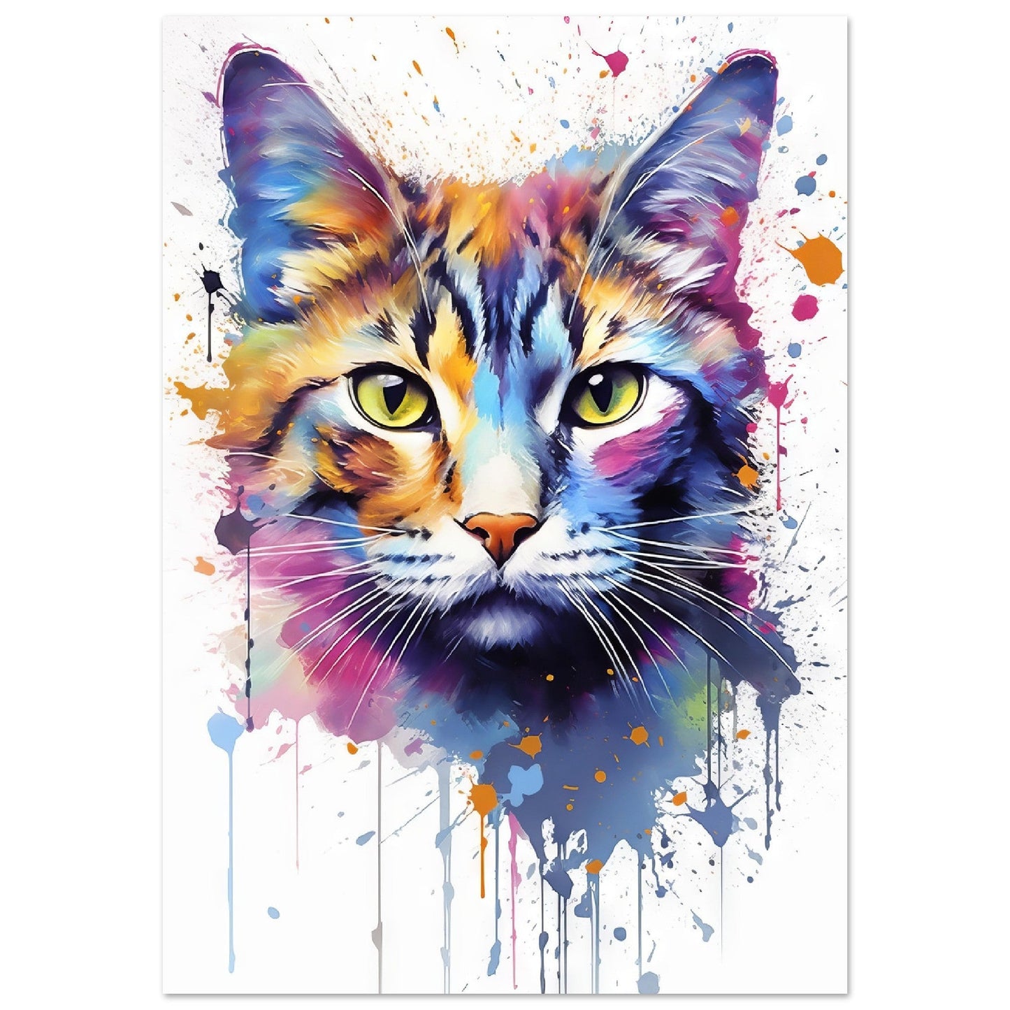 Domestic cat pop art (CAT07)