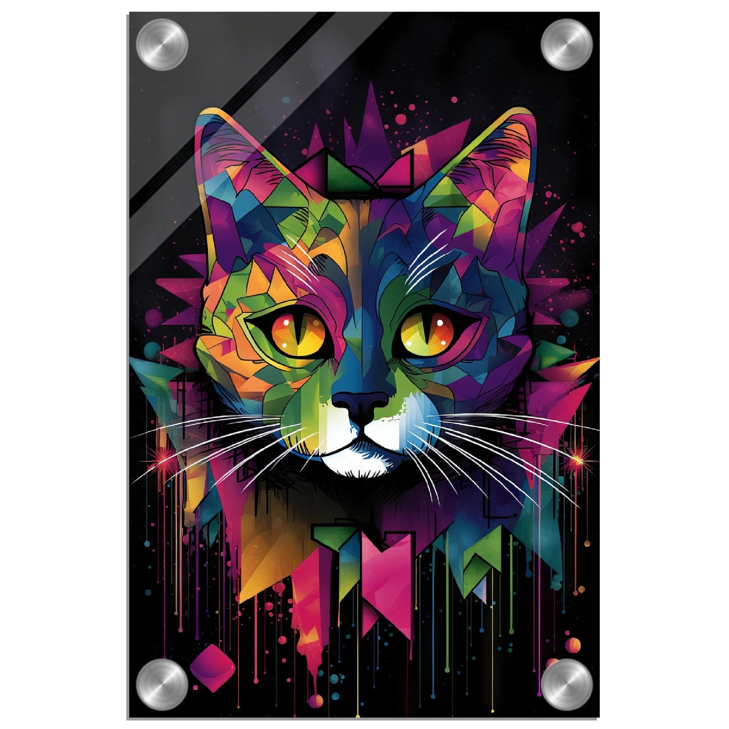 Domestic cat pop art (CAT03)