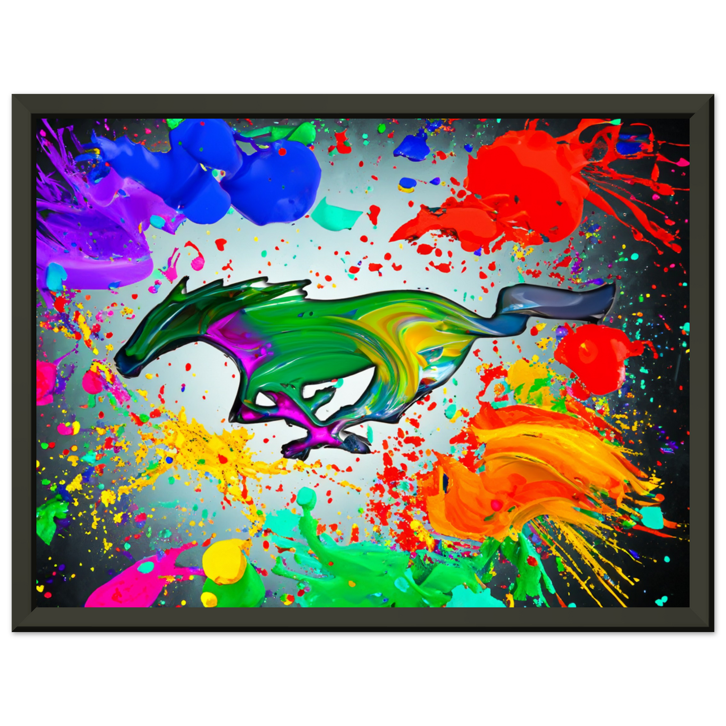 Ford Mustang Running Pony Logo Emblem Pop-Art (MUSTANG21)