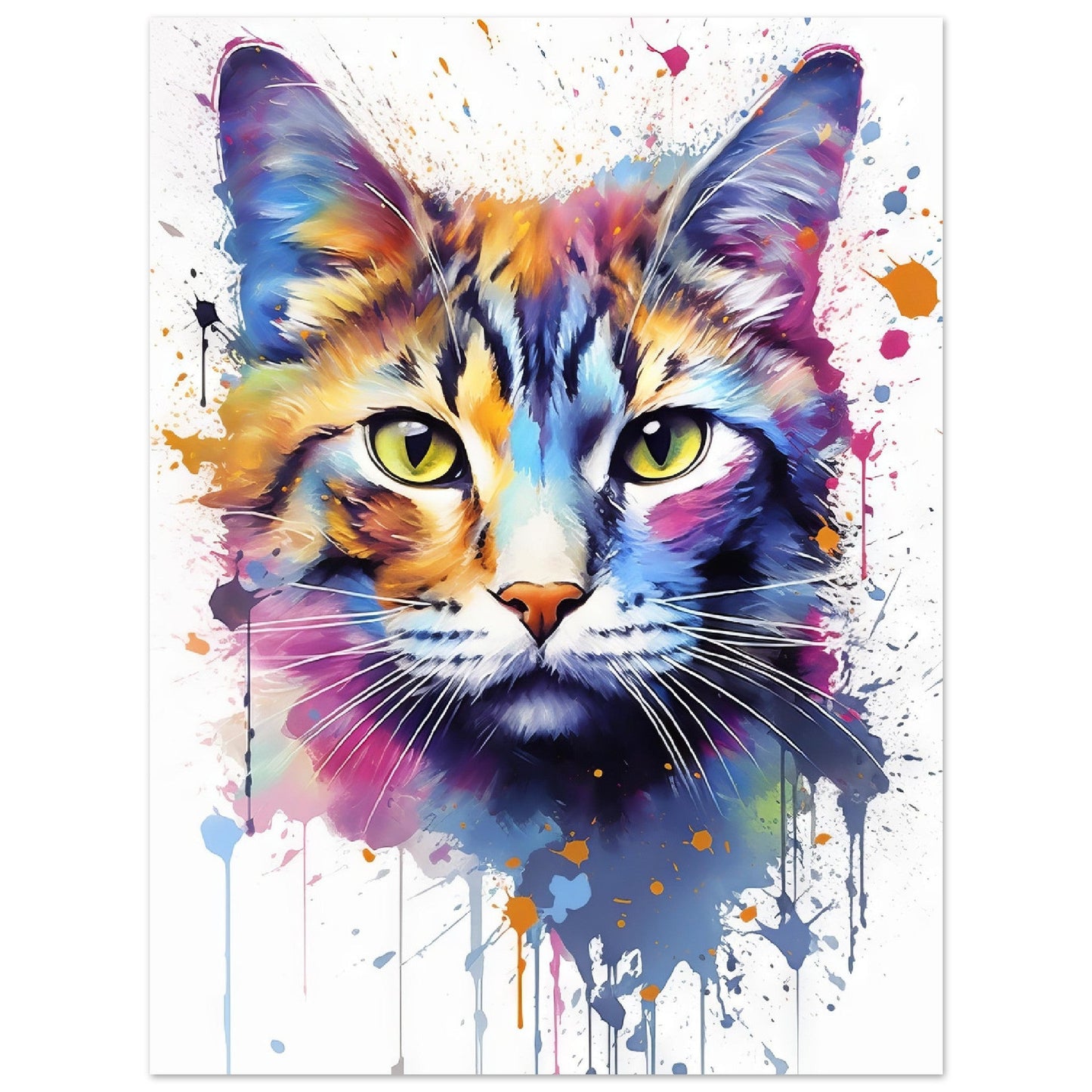 Domestic cat pop art (CAT07)