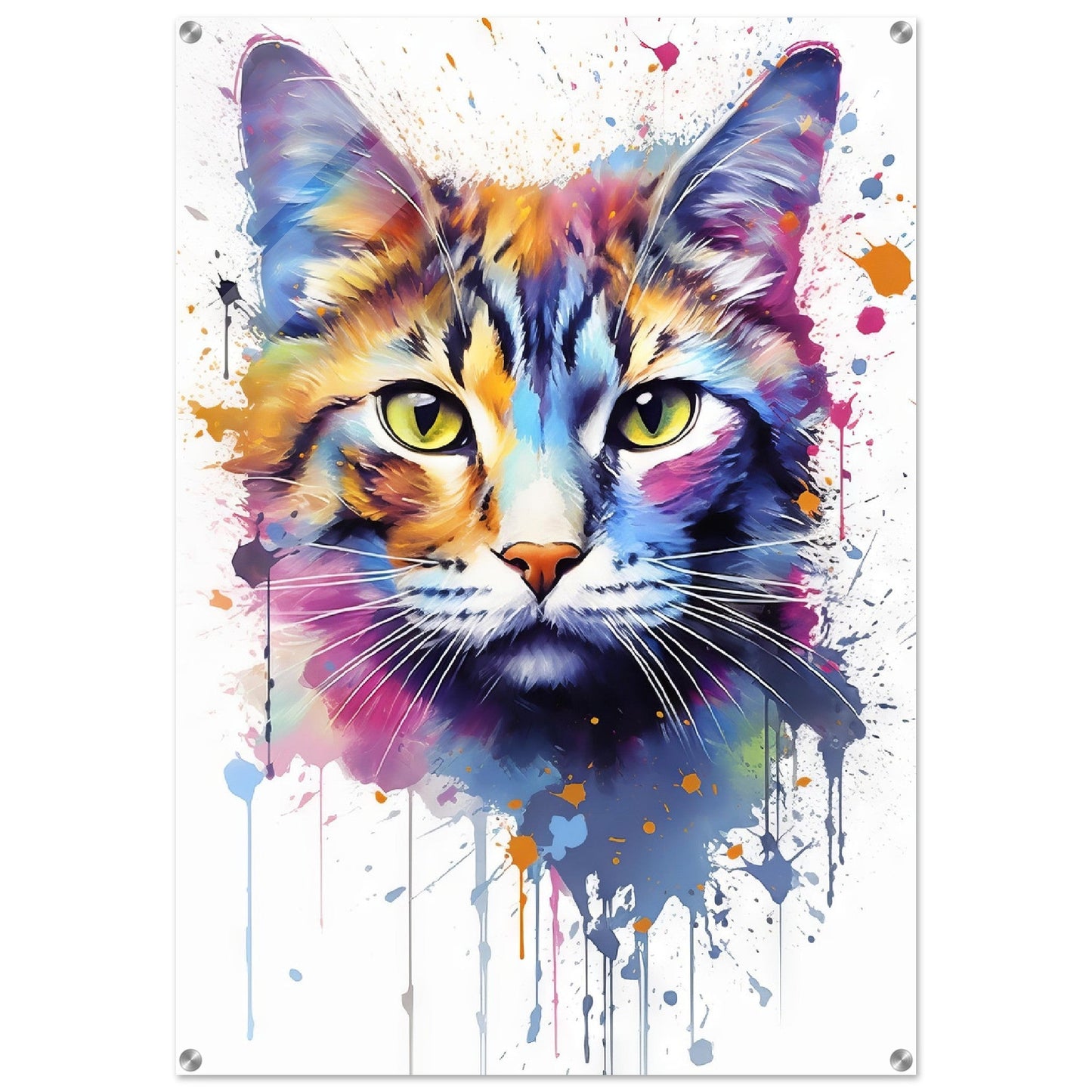 Domestic cat pop art (CAT07)