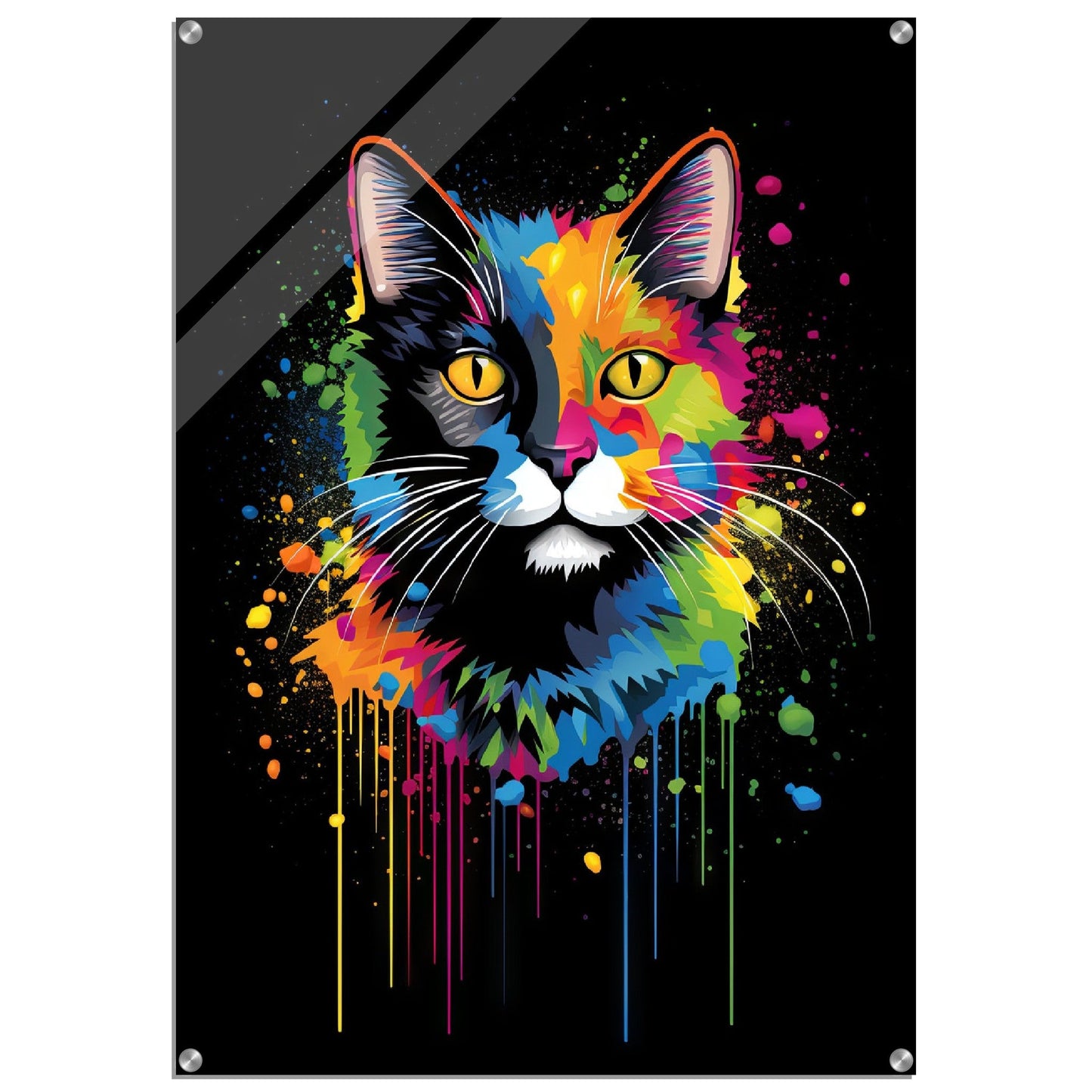 Domestic cat pop art (CAT04)