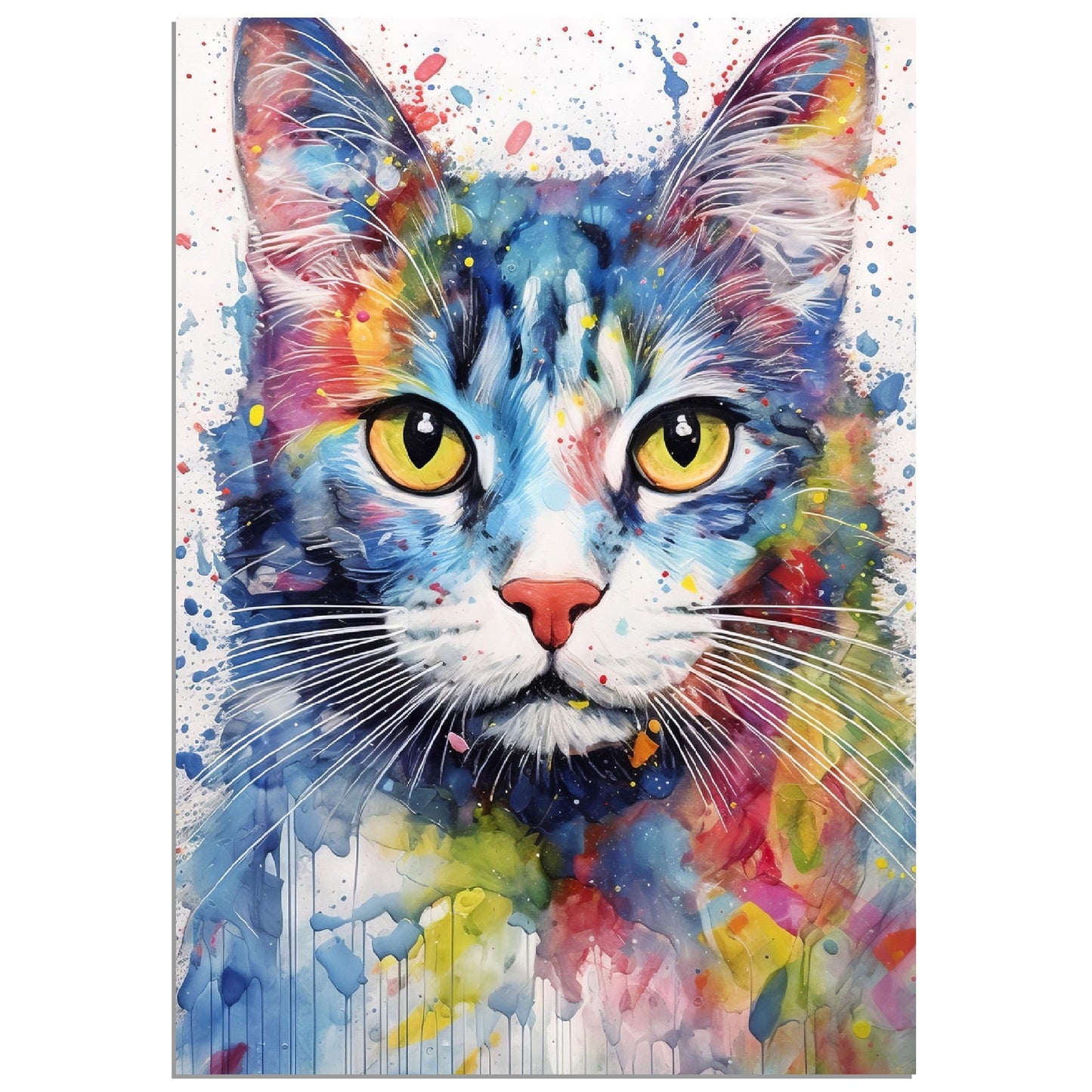 Domestic cat pop art (CAT05)