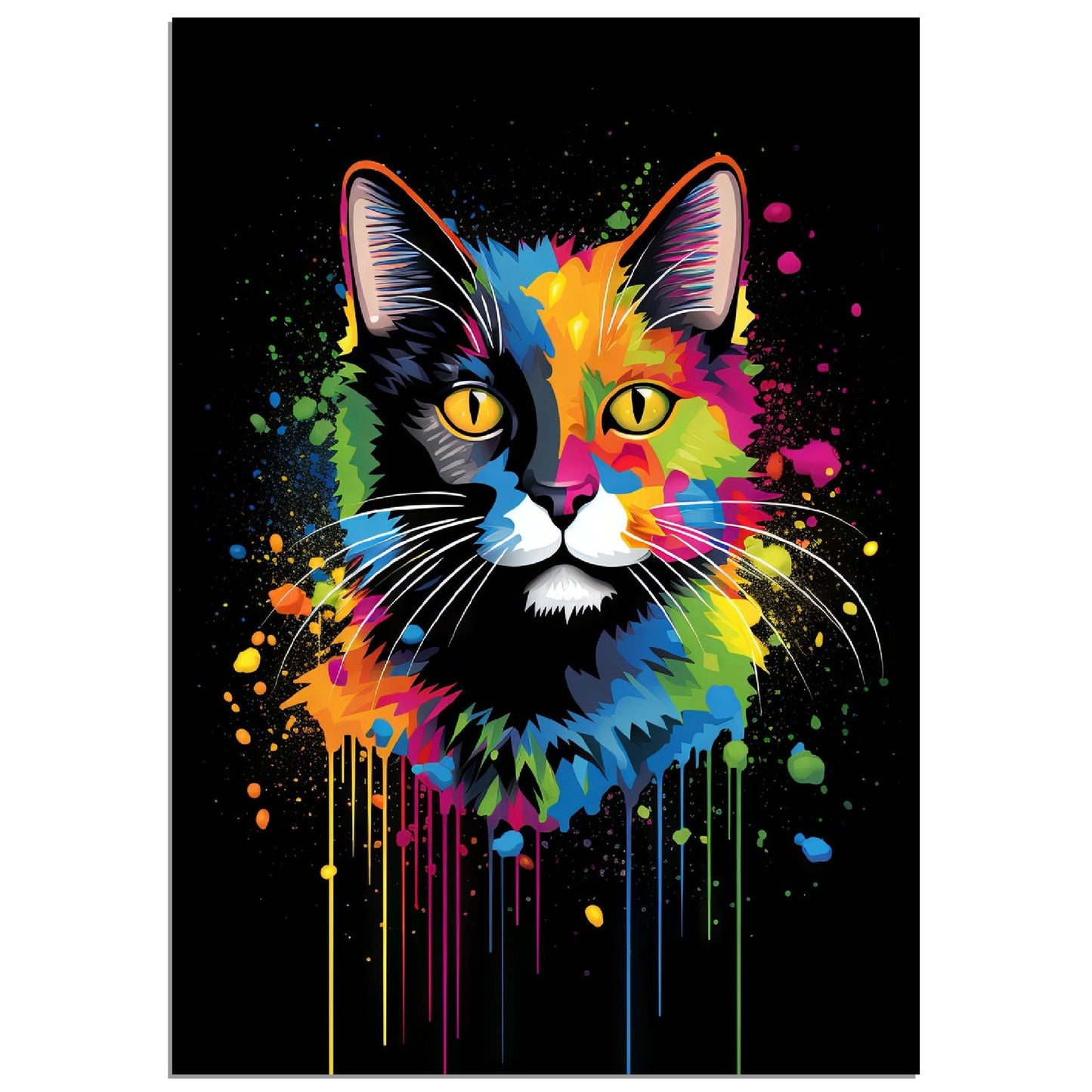 Domestic cat pop art (CAT04)