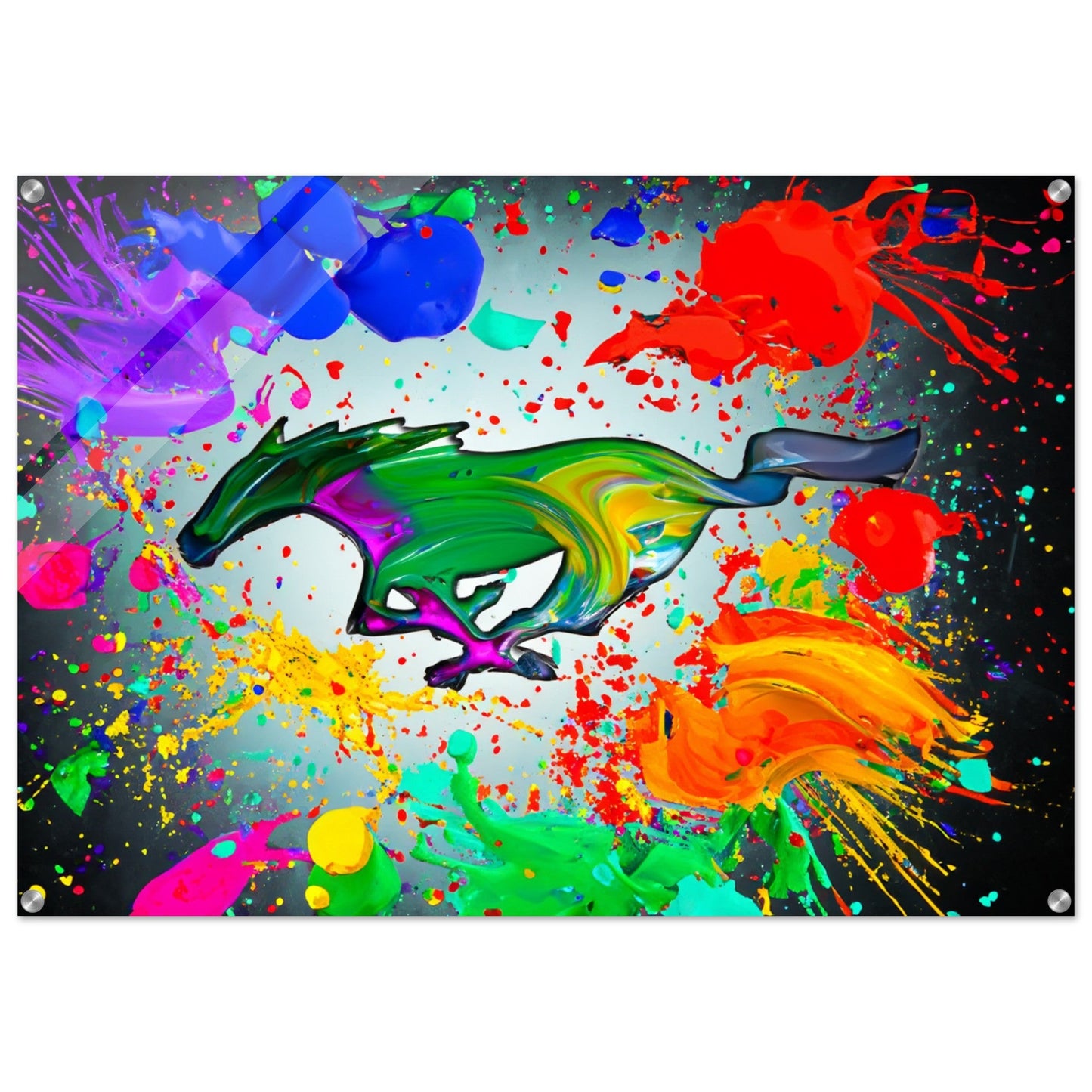 Ford Mustang Running Pony Logo Emblem Pop-Art (MUSTANG21)