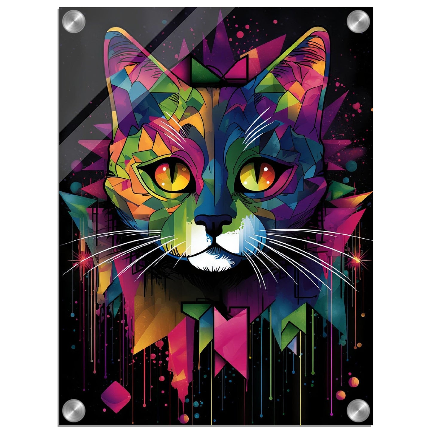 Domestic cat pop art (CAT03)