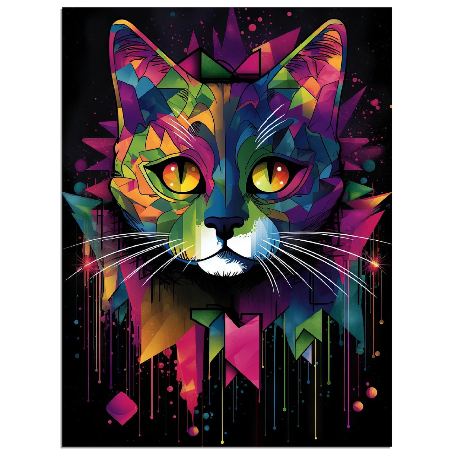 Domestic cat pop art (CAT03)