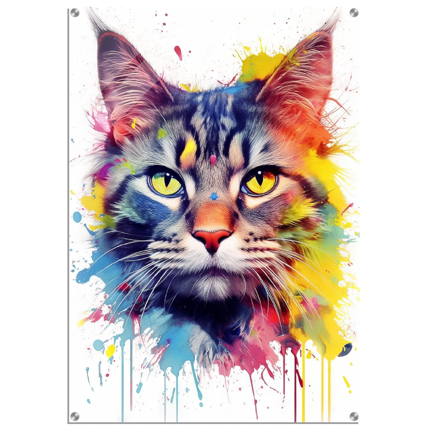 Domestic cat pop art (CAT06)