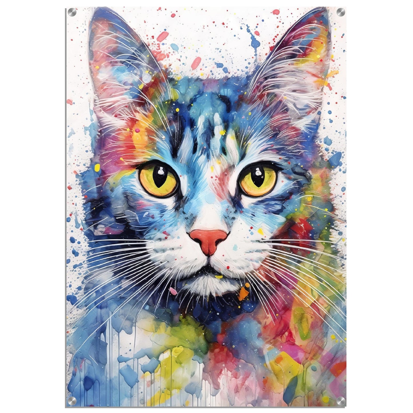 Domestic cat pop art (CAT05)