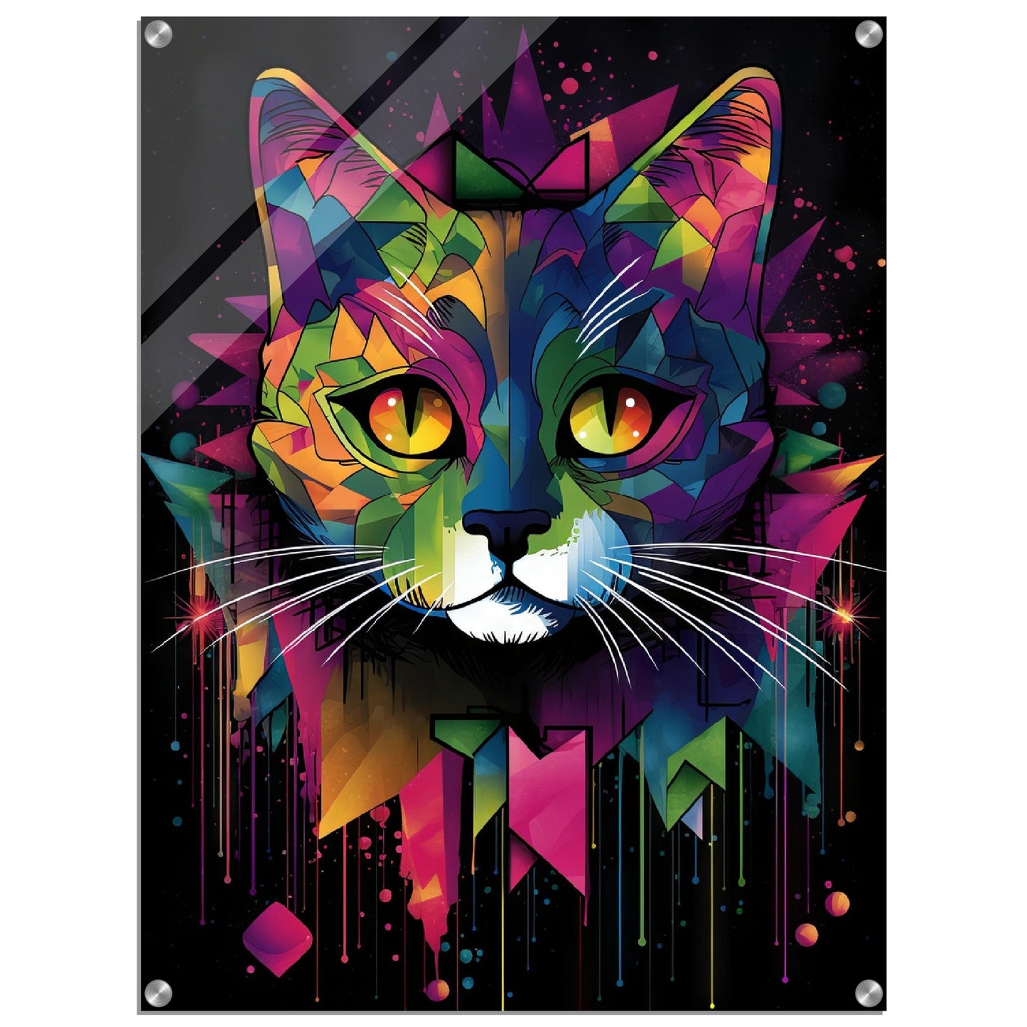 Domestic cat pop art (CAT03)