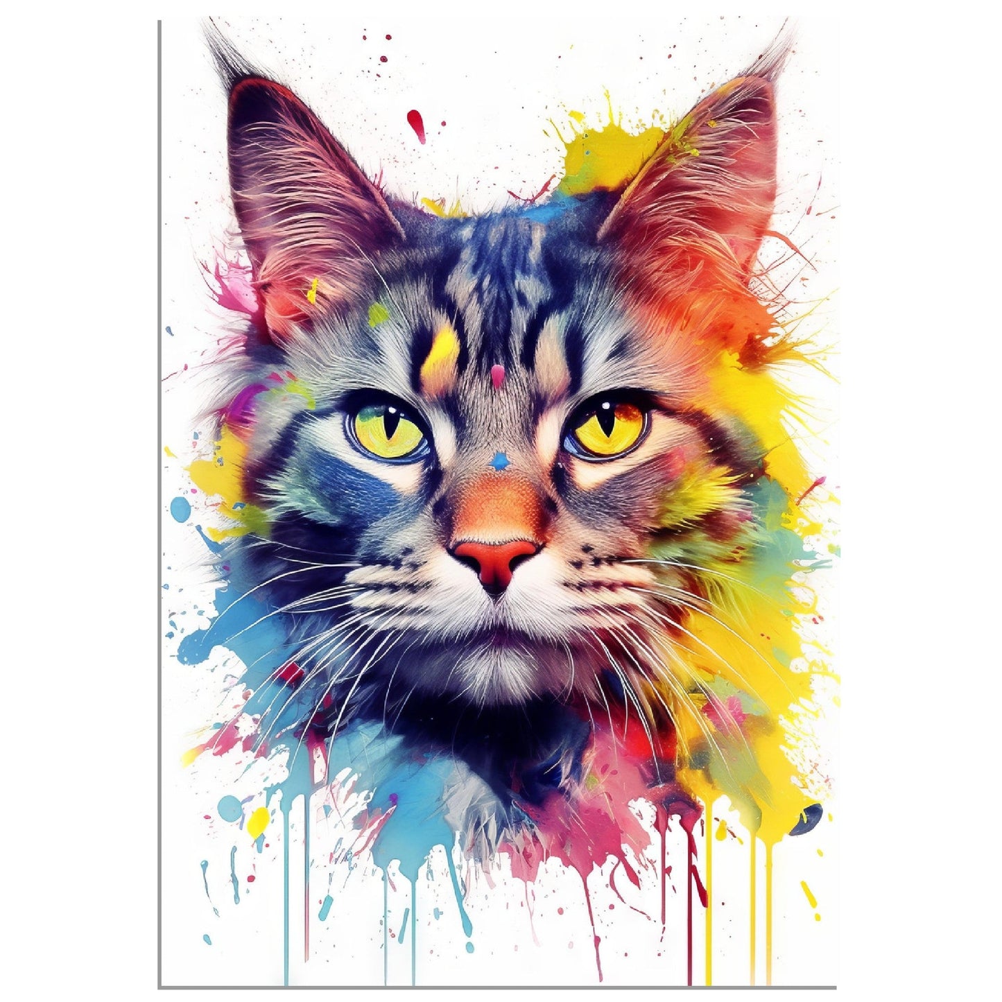 Domestic cat pop art (CAT06)